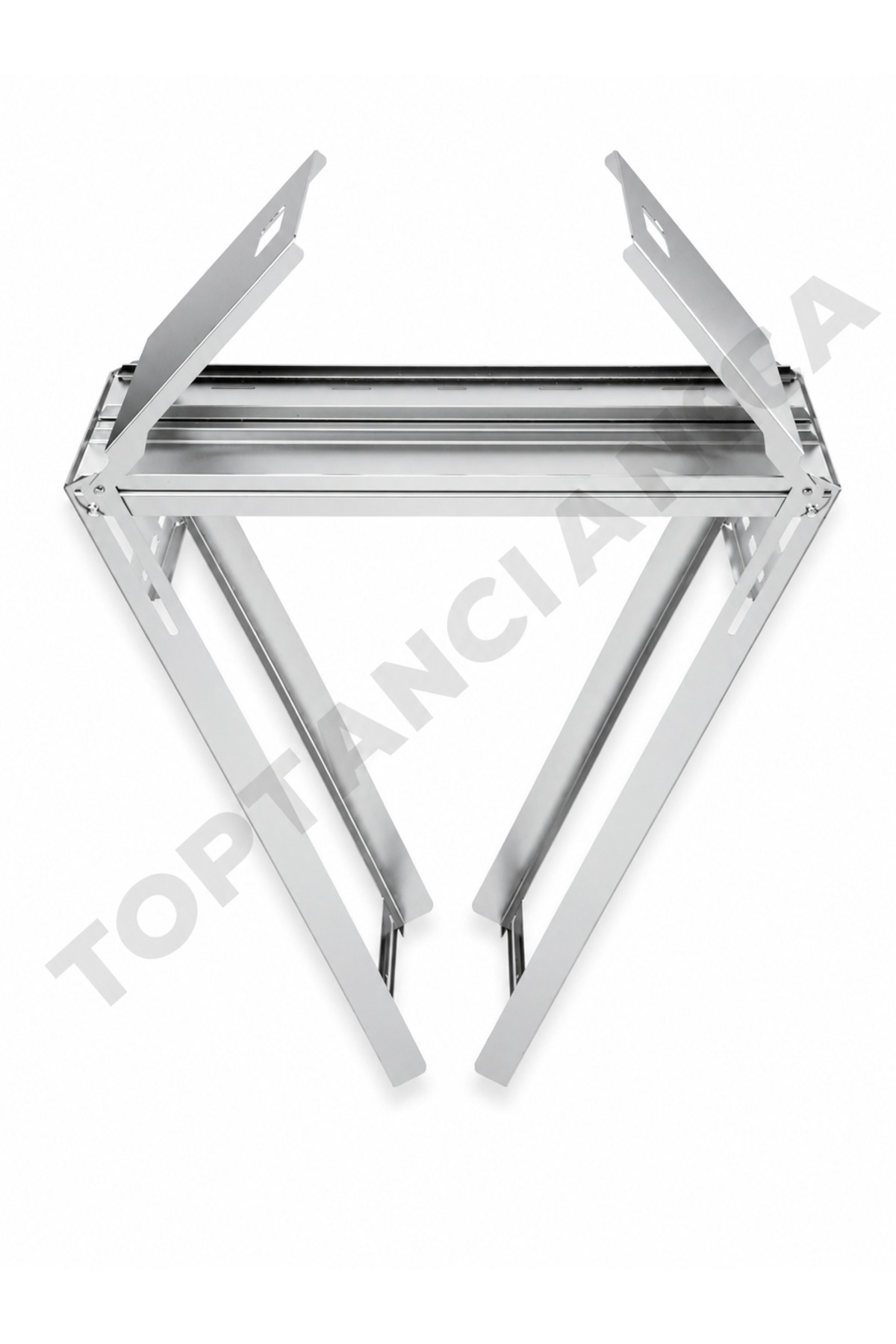 Araç Arkası Mangal Bagaj Mangalı Metal Gövde Krom Izgara 27 x 50 cm 4 kişilik mangal katlanır kolay temizlenir Izgara 4