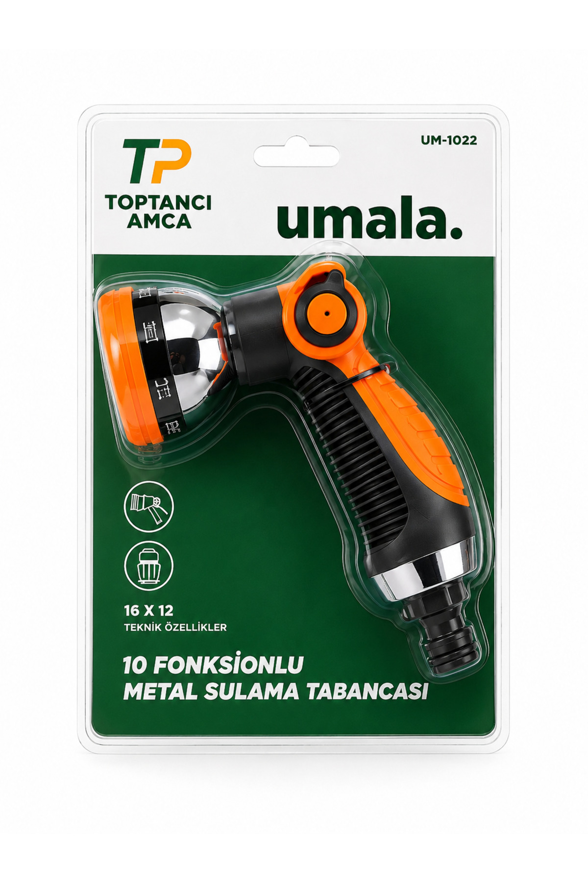 100 Metre 1/2" (12,5 mm) Termo Bahçe Hortumu + 10 Fonksiyonlu Sulama Tabancası UV Korumalı 3 Katlı Dayanıklı Su Hortumu 3