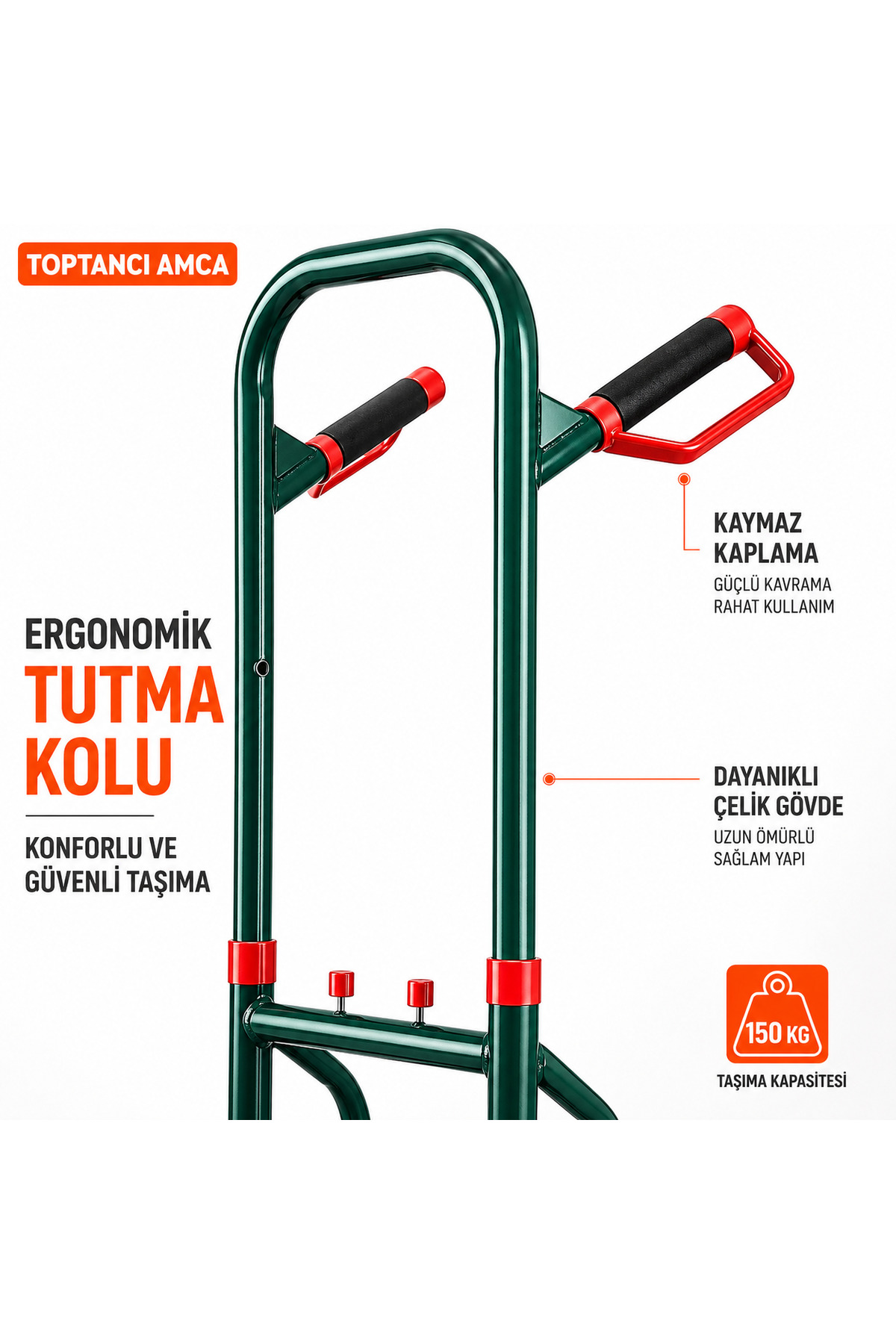 Merdiven Çıkan Koli Taşıma Arabası Katlanır yapı İnip Kalkar Yük arabası 150 kg Yeşil Ergonomik 2