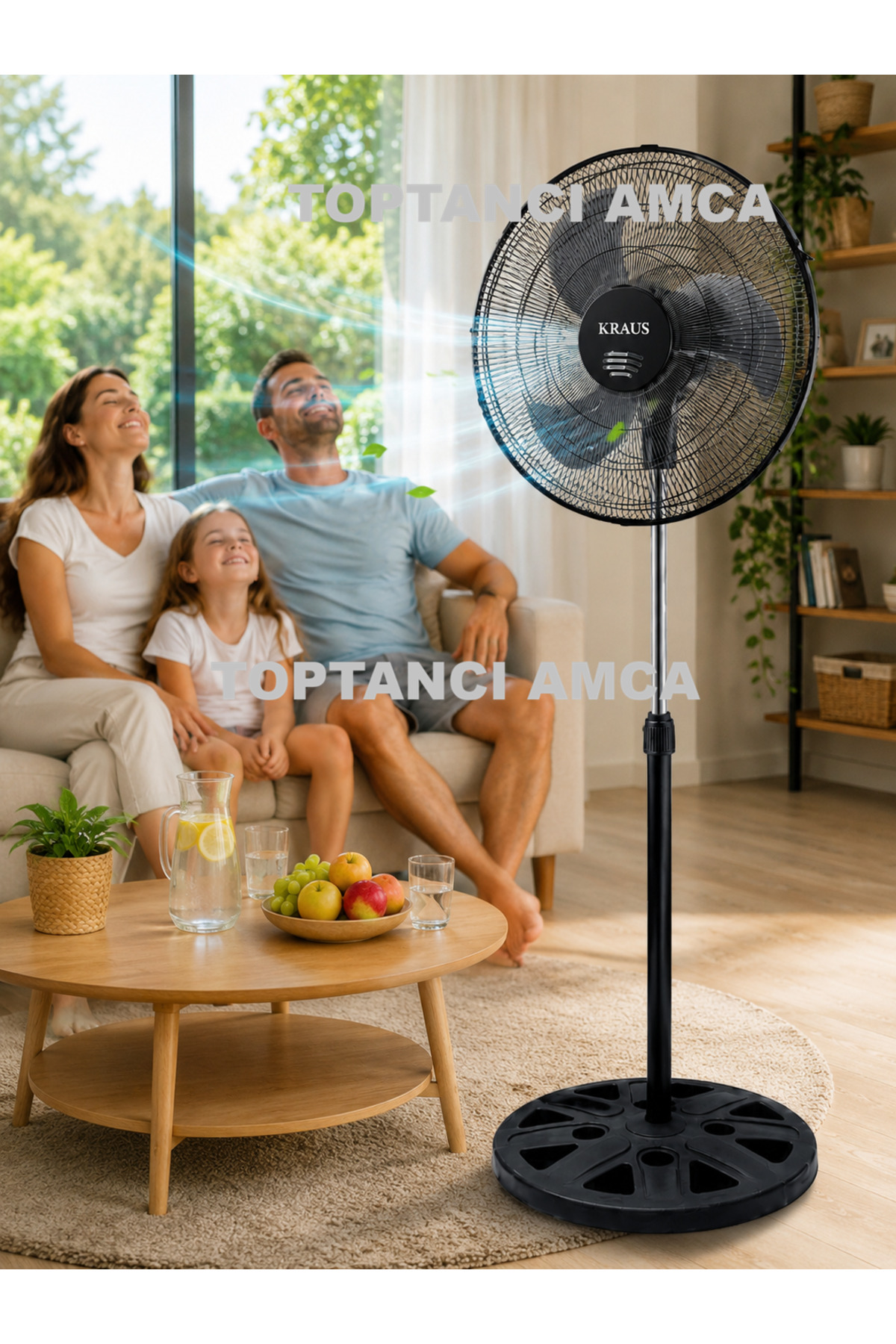 SÜPER GÜÇLÜ ETKİLİ VANTİLATÖR SERİNLEME GARANTİLİ 90 WATT AYAKLI GARANTİLİ VANTİLATÖR 20 METRE ETKİLİ 2