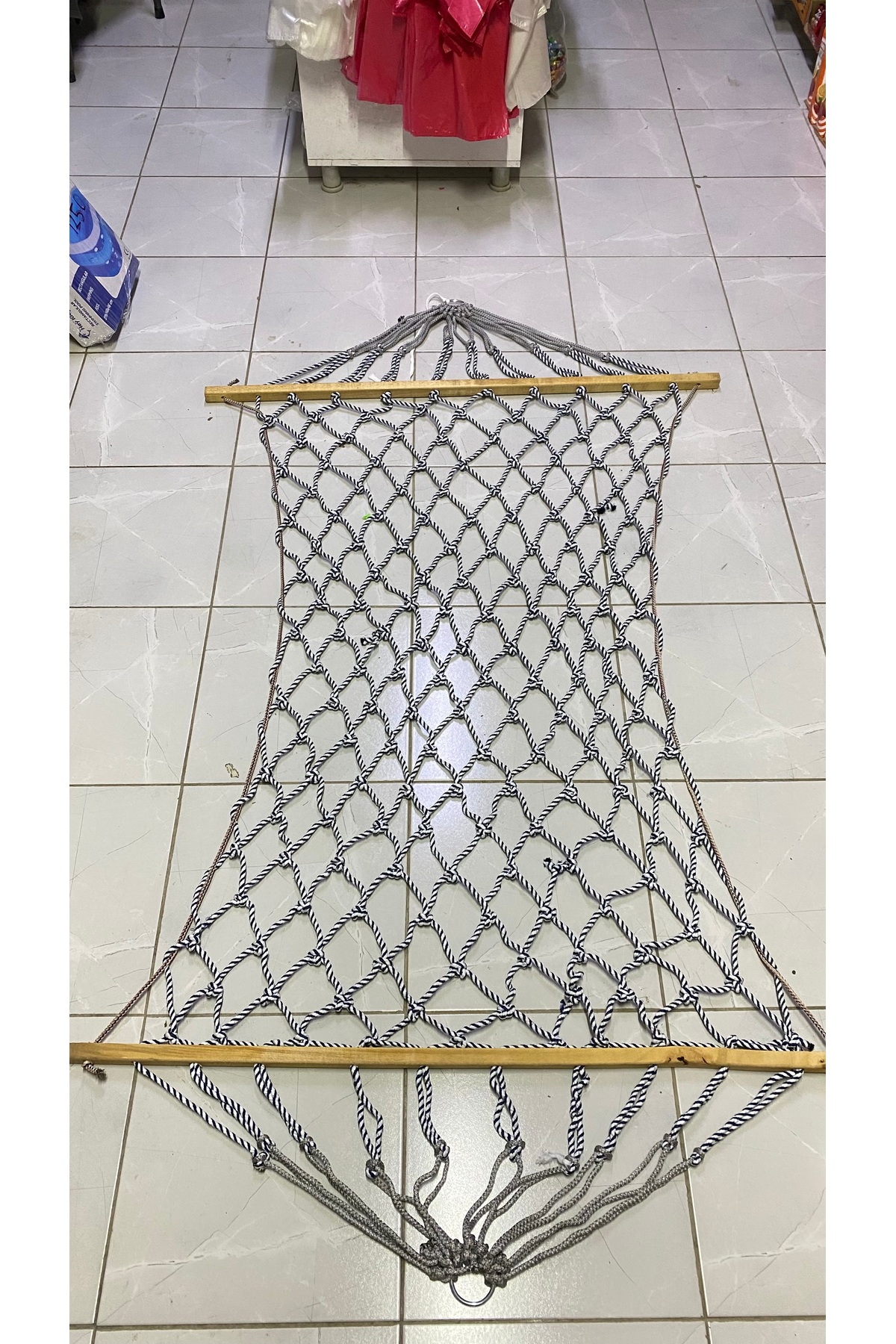 İki kişilik pamuk ipli hamak renkli 10 adet üretildi 120 x 190 cm 1