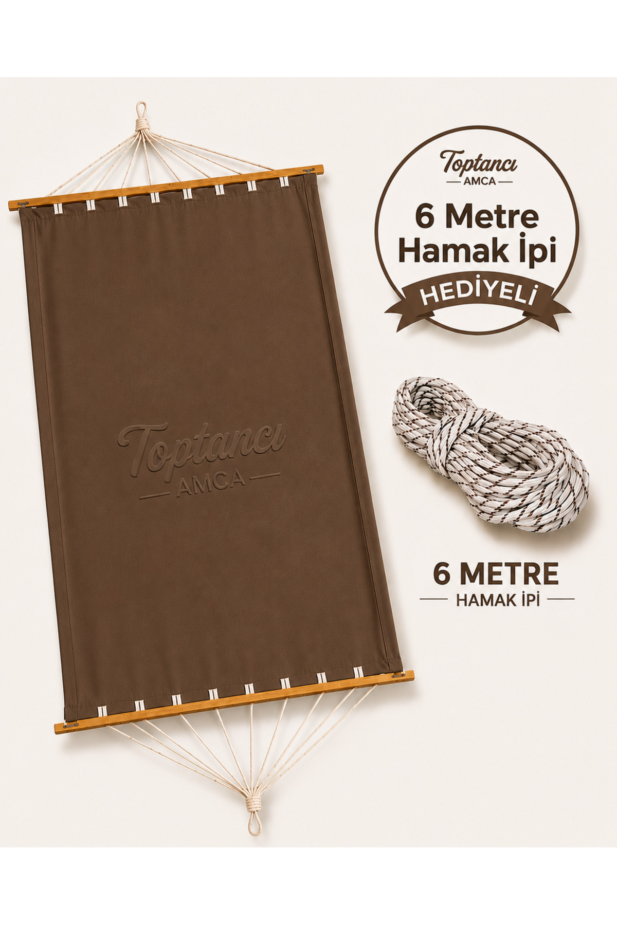 Kahve hamak özel yapım salıncak hamak çift kişilik yıkanabilir kumaştan 300 kg taşıyan hamak 2