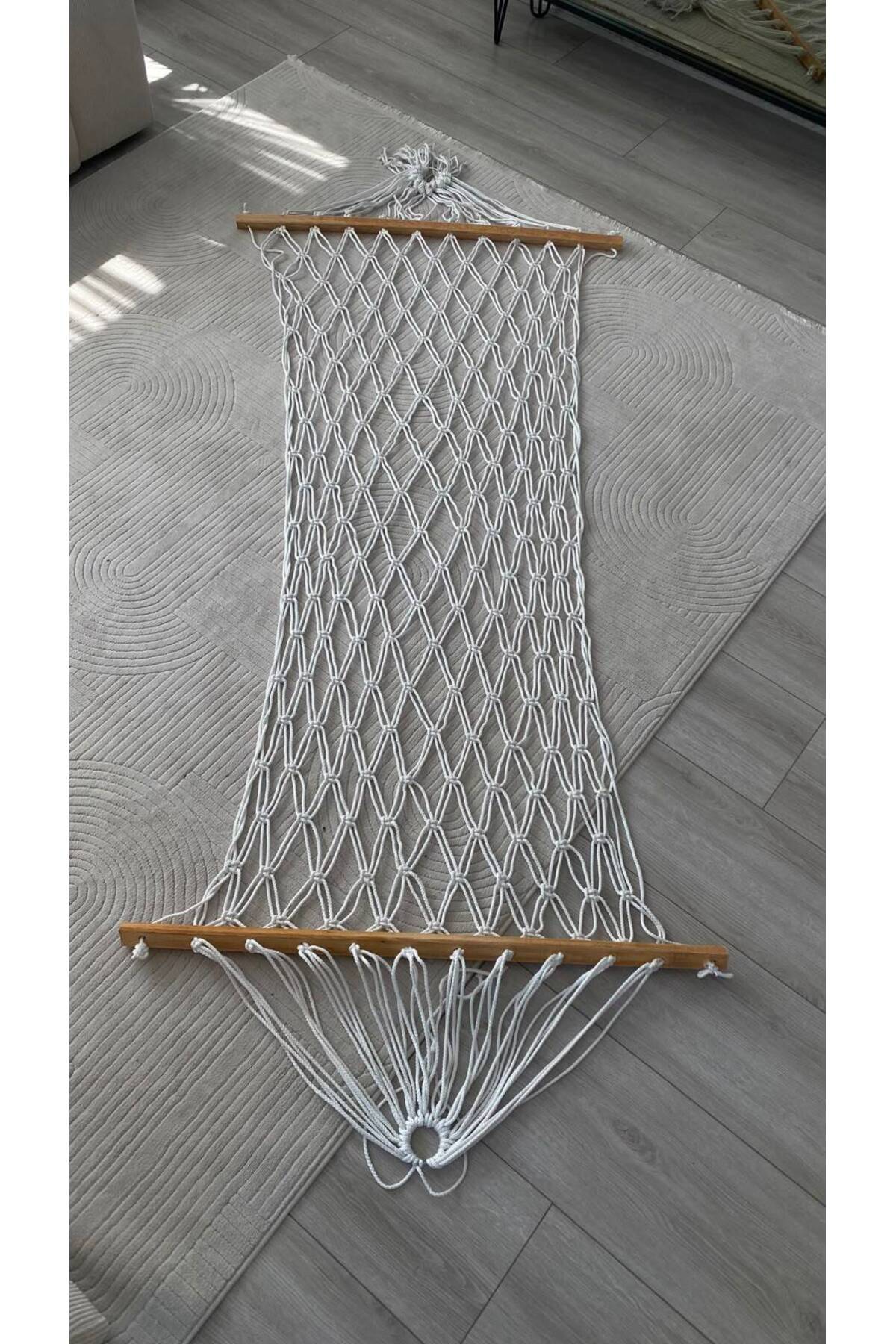 ÖRGÜLÜ HAMAK ÇİFT ÖRGÜLÜ HAMAK TEK KİŞİLİK EL ÖRGÜSÜ HAMAK SALINCAK KURULUMA HAZIR 6 METRE BAĞLAMA İPİYLE GÖNDERİLİR 90 x 180 4