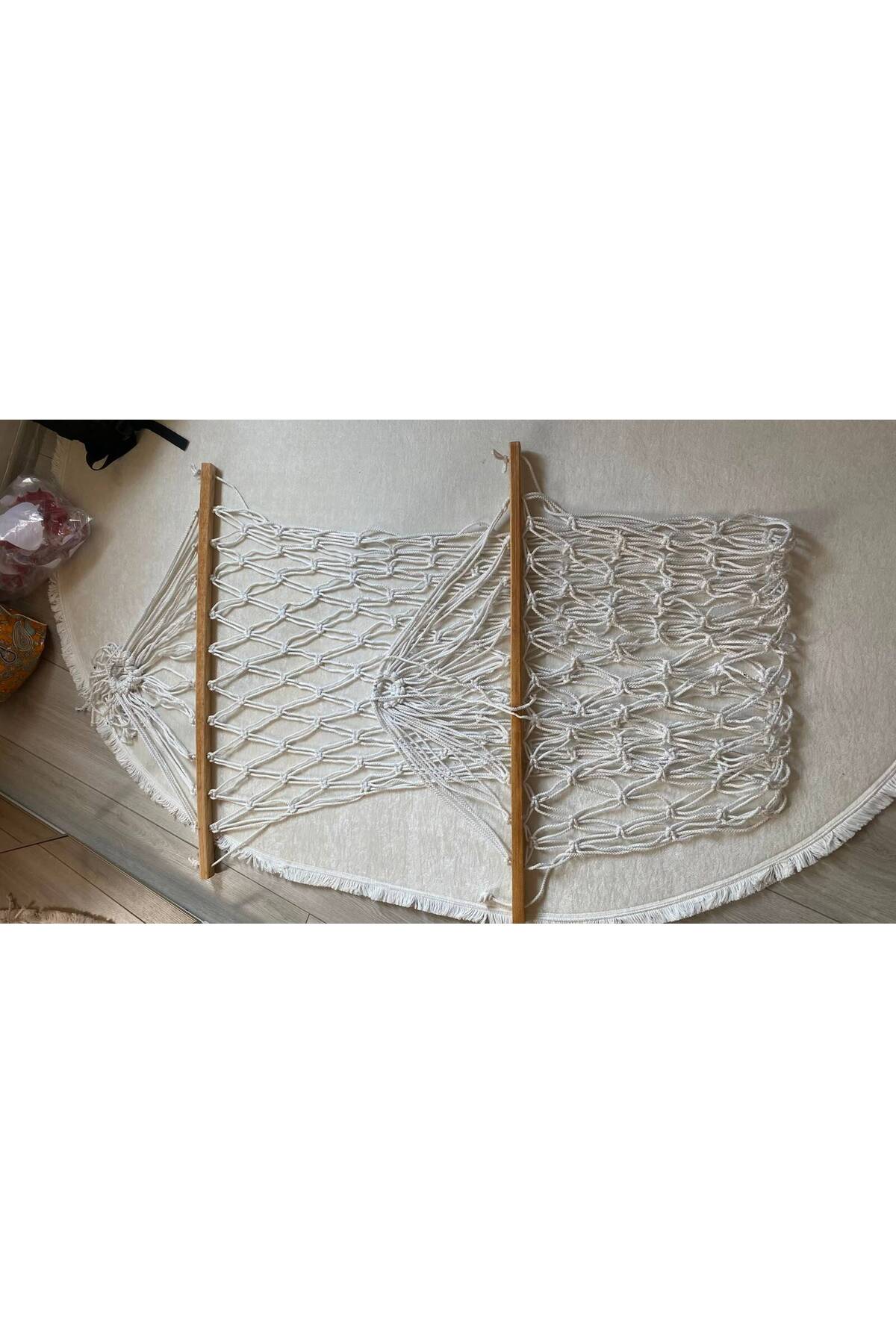ÖRGÜLÜ HAMAK ÇİFT ÖRGÜLÜ HAMAK TEK KİŞİLİK EL ÖRGÜSÜ HAMAK SALINCAK KURULUMA HAZIR 6 METRE BAĞLAMA İPİYLE GÖNDERİLİR 90 x 180 5