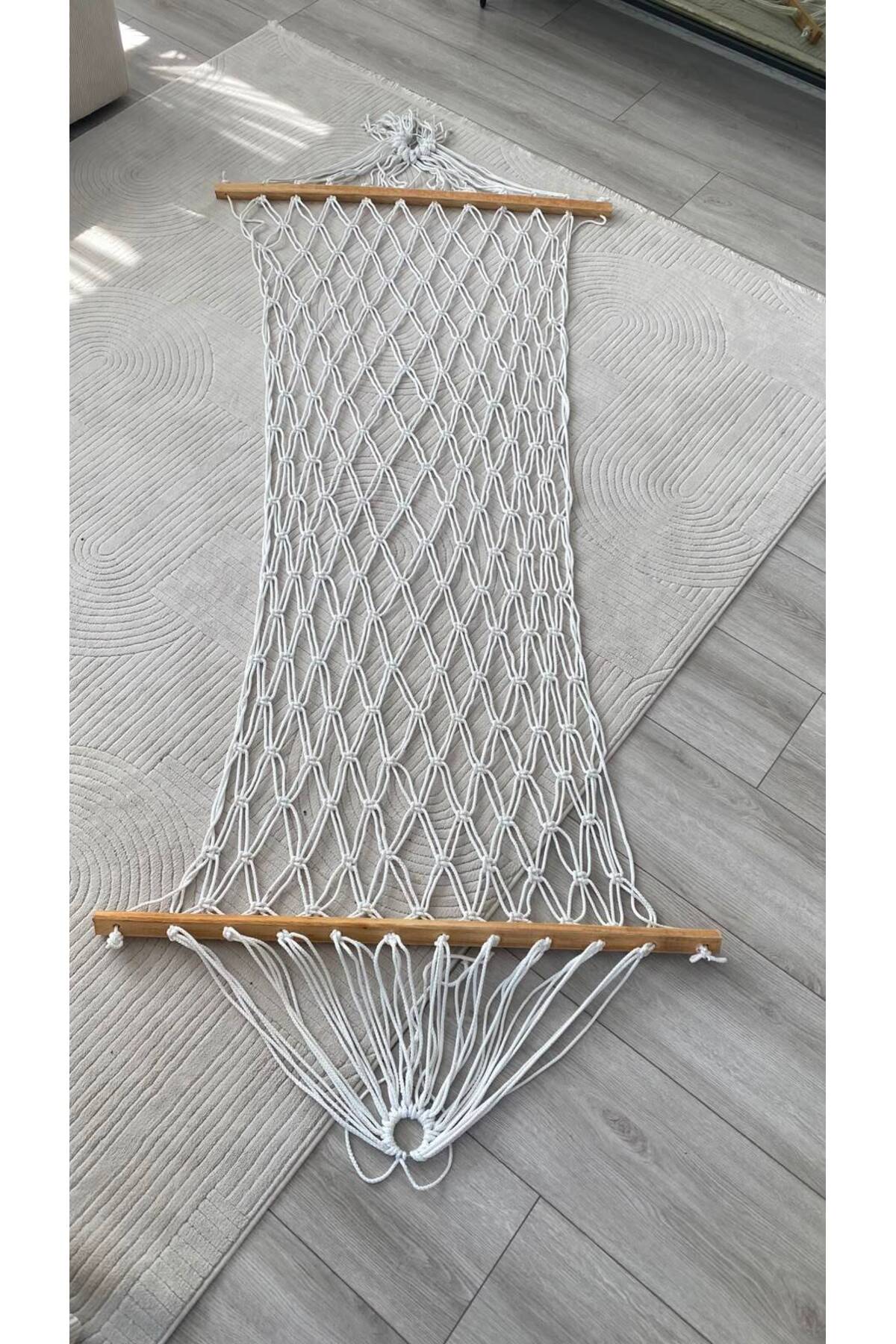 ÖRGÜLÜ HAMAK ÇİFT ÖRGÜLÜ HAMAK TEK KİŞİLİK EL ÖRGÜSÜ HAMAK SALINCAK KURULUMA HAZIR 6 METRE BAĞLAMA İPİYLE GÖNDERİLİR 90 x 180 3