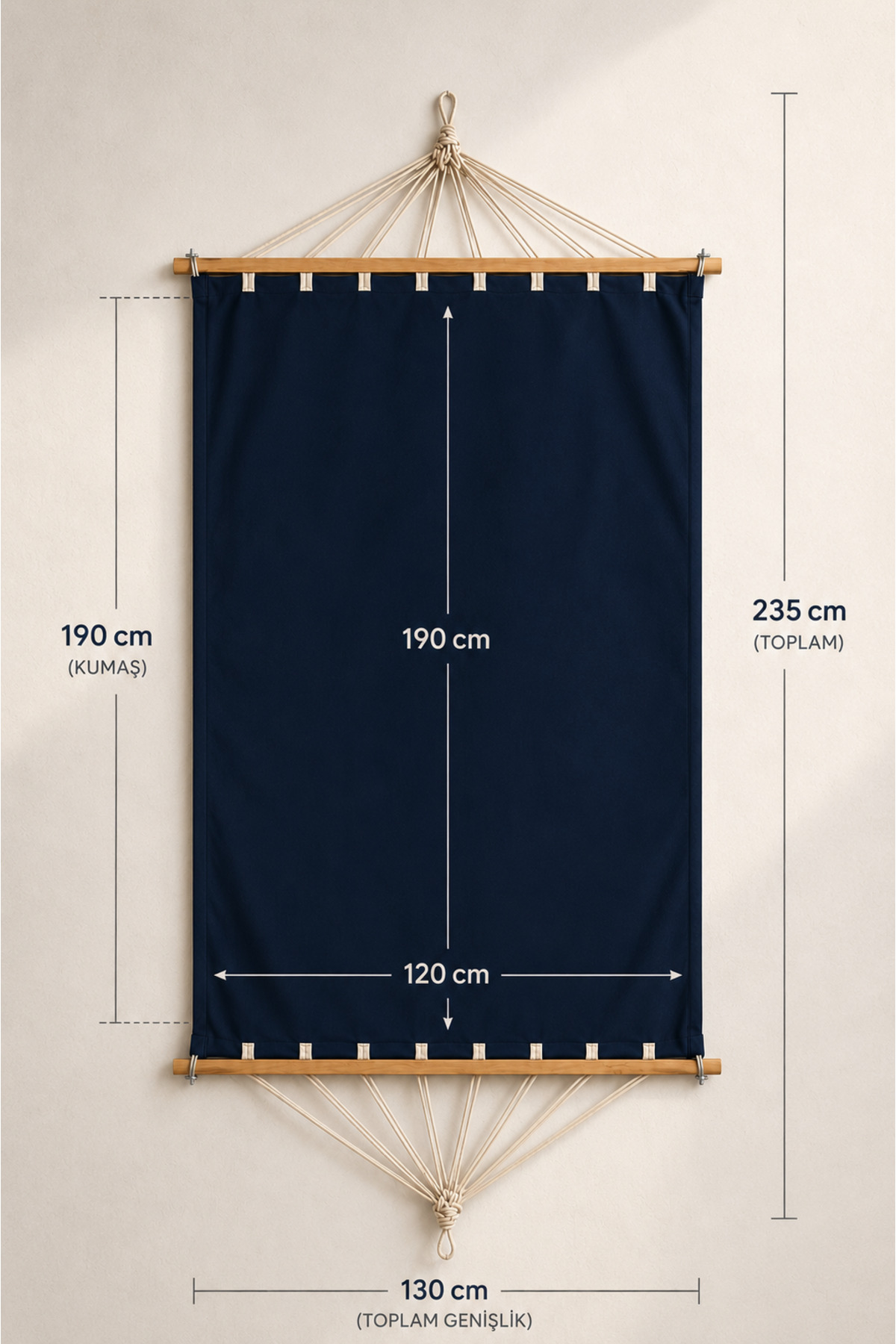 Kumaş Hamak Çift Kişilik 120x190 cm 300 Kg Taşıma Kapasiteli | Bahçe ve Kamp Hamağı Makinede yıkanabilir Sırtta İz yapmayan Hamak 2