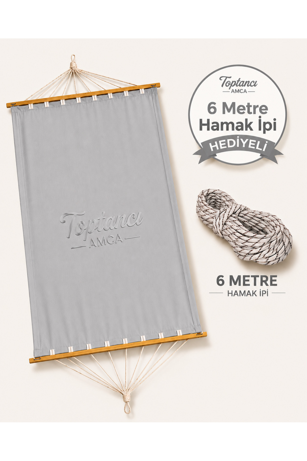 Kumaş Hamak Çift Kişilik 120x190 cm 300 Kg Taşıma Kapasiteli | Bahçe ve Kamp Hamağı Makinede yıkanabilir Sırtta İz yapmayan Hamak - 1