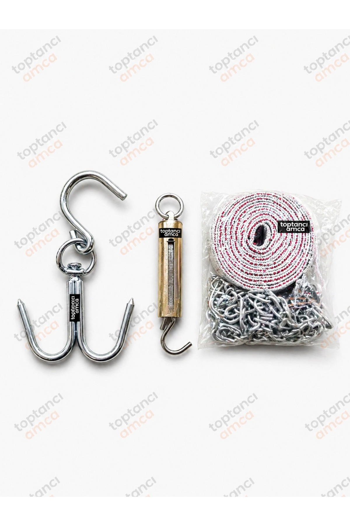 Kurban Seti 3’lü | 10 mm Paslanmaz Et Kancası + 35 Kg El Kantarı + Yıkmatik Set 4