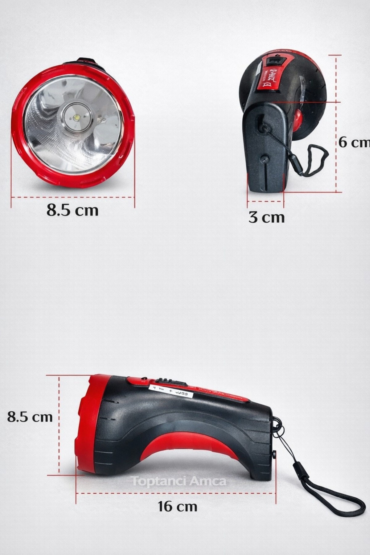 Ultra Güçlü 1 km Menzil El Feneri Şarjlı Prekejtör Kambur Fener Işıldak Lamba 10w 4