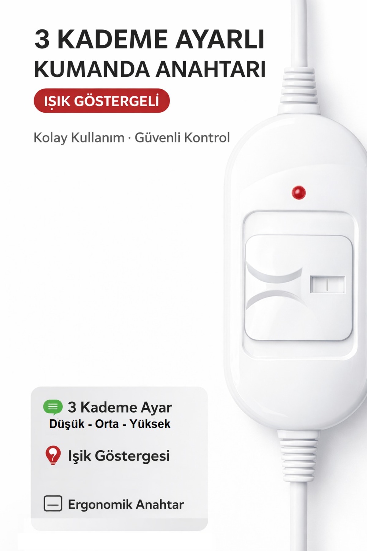 Çift Kişilik Elektrikli Battaniye 120x160 cm | Isı Kontrollü Keçe Yüzey Yatak Isıtıcı PEMBE RENK! 4