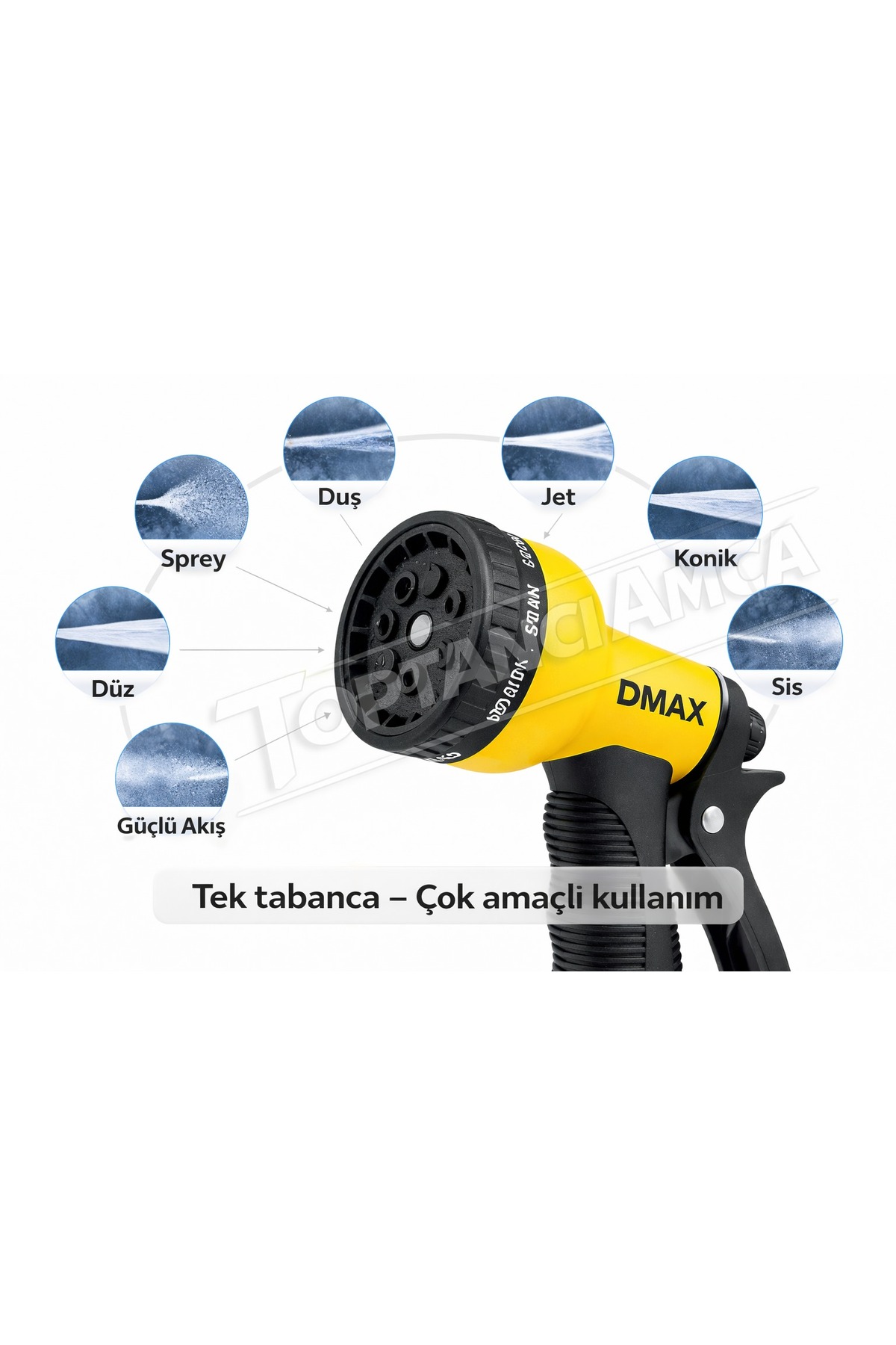 Silikonlu Esnek Balkon Bahçe Hortumu Ayarlı Fıskiye Tabancalı Seti – 20 Metre (tüm musluklar) 2