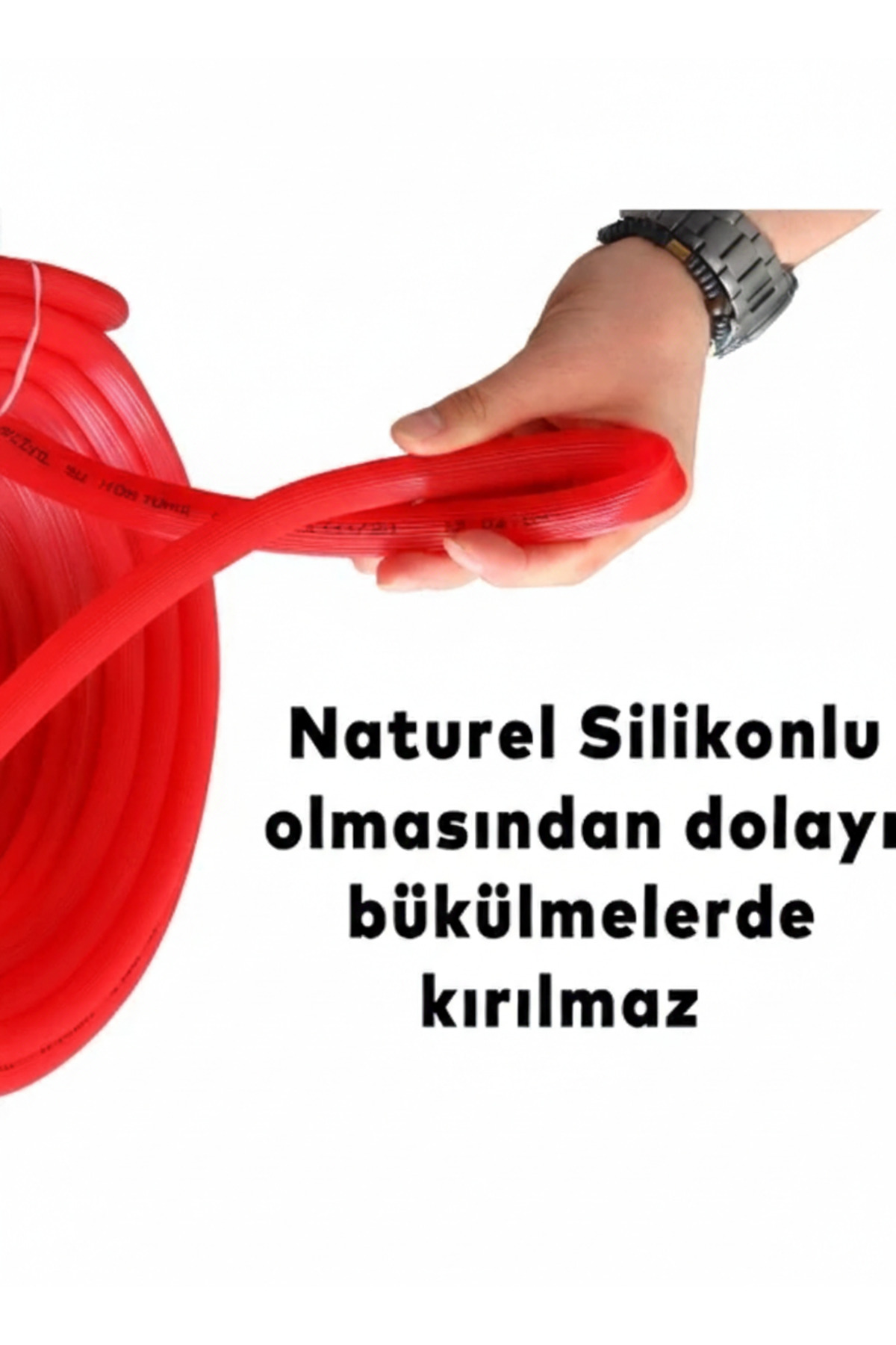 Silikonlu Esnek Balkon Bahçe Hortumu Ayarlı Fıskiye Tabancalı Seti – 20 Metre (tüm musluklar) 3