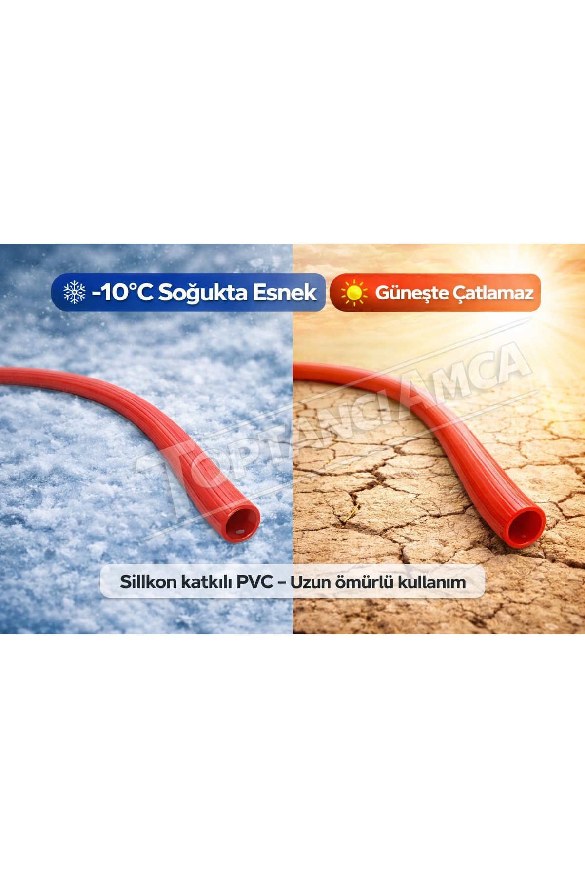 Silikonlu Kırılmaz Bahçe Hortumu + Ayarlı Fıskiye Tabancası Seti – 100 Metre | 1/2 inç 5