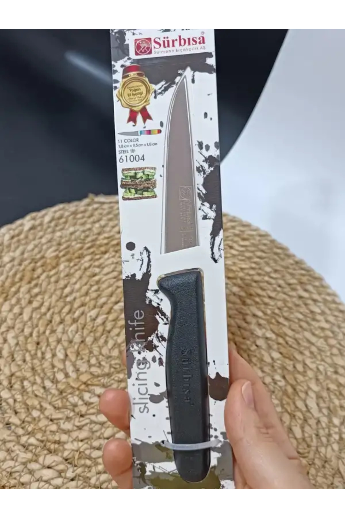 Sürbisa SİYAH RENK! 61004 Lazer Kesim Sebze Ve Soyma Bıçağı - 12'li Paket 3