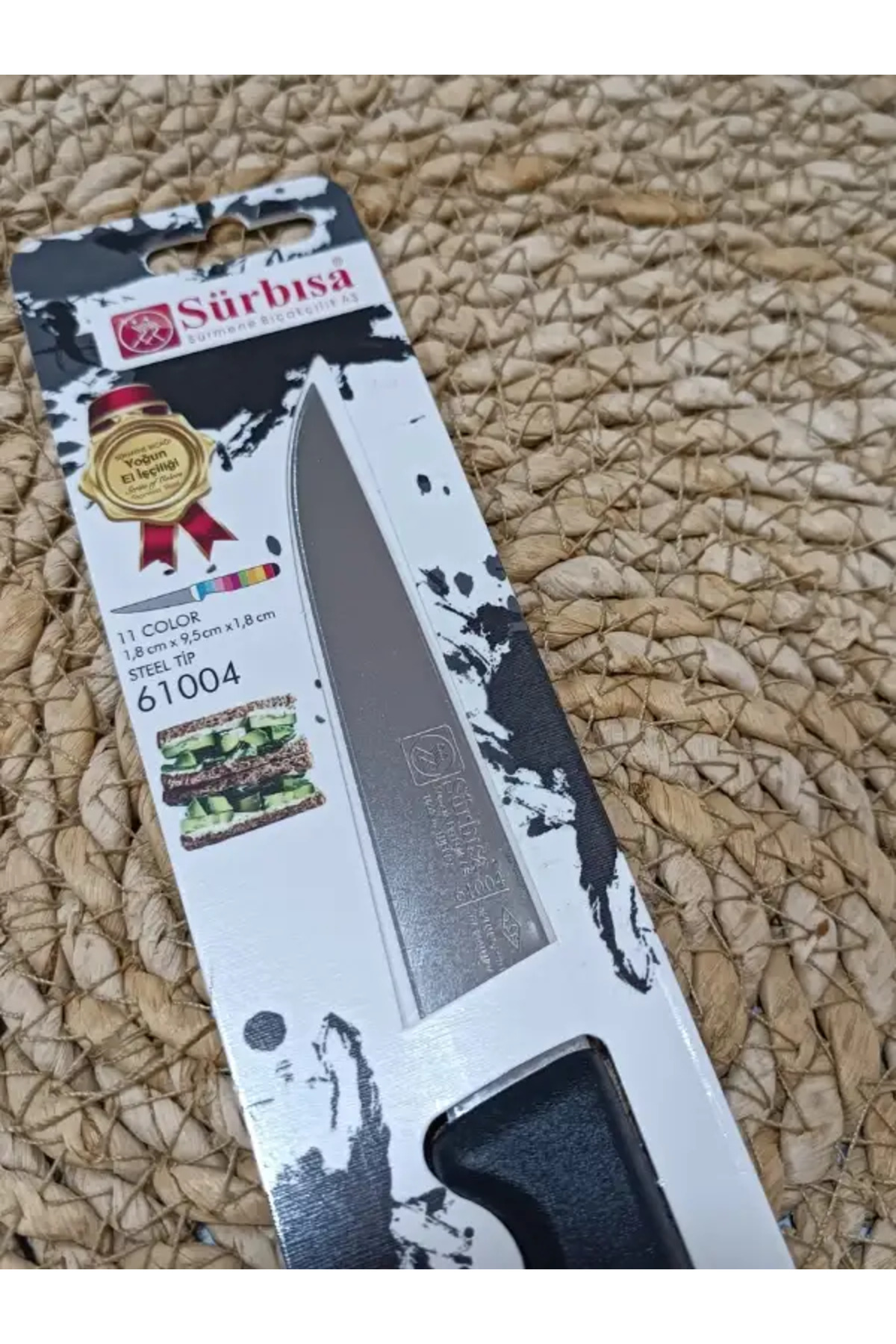 Sürbisa SİYAH RENK! 61004 Lazer Kesim Sebze Ve Soyma Bıçağı - 12'li Paket 2