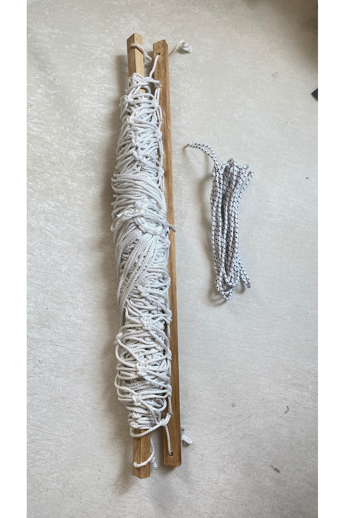 Tek Kişilik Makrome Hamak 90 x 190 cm Çift Katlı Salıncak Hamak Beyaz 200 kg Taşıma Balkon Hamak 2