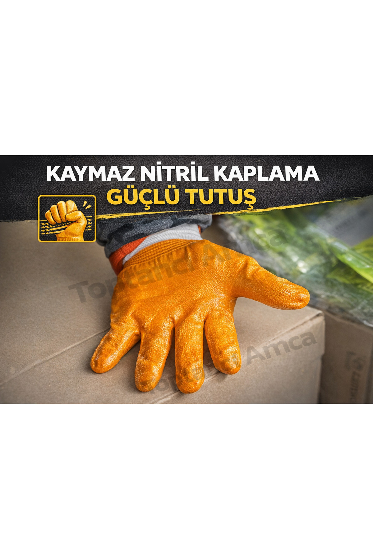 12 çift eldiven sarı iş eldiveni nitril kaplama ucuz mal değildir no:10 3