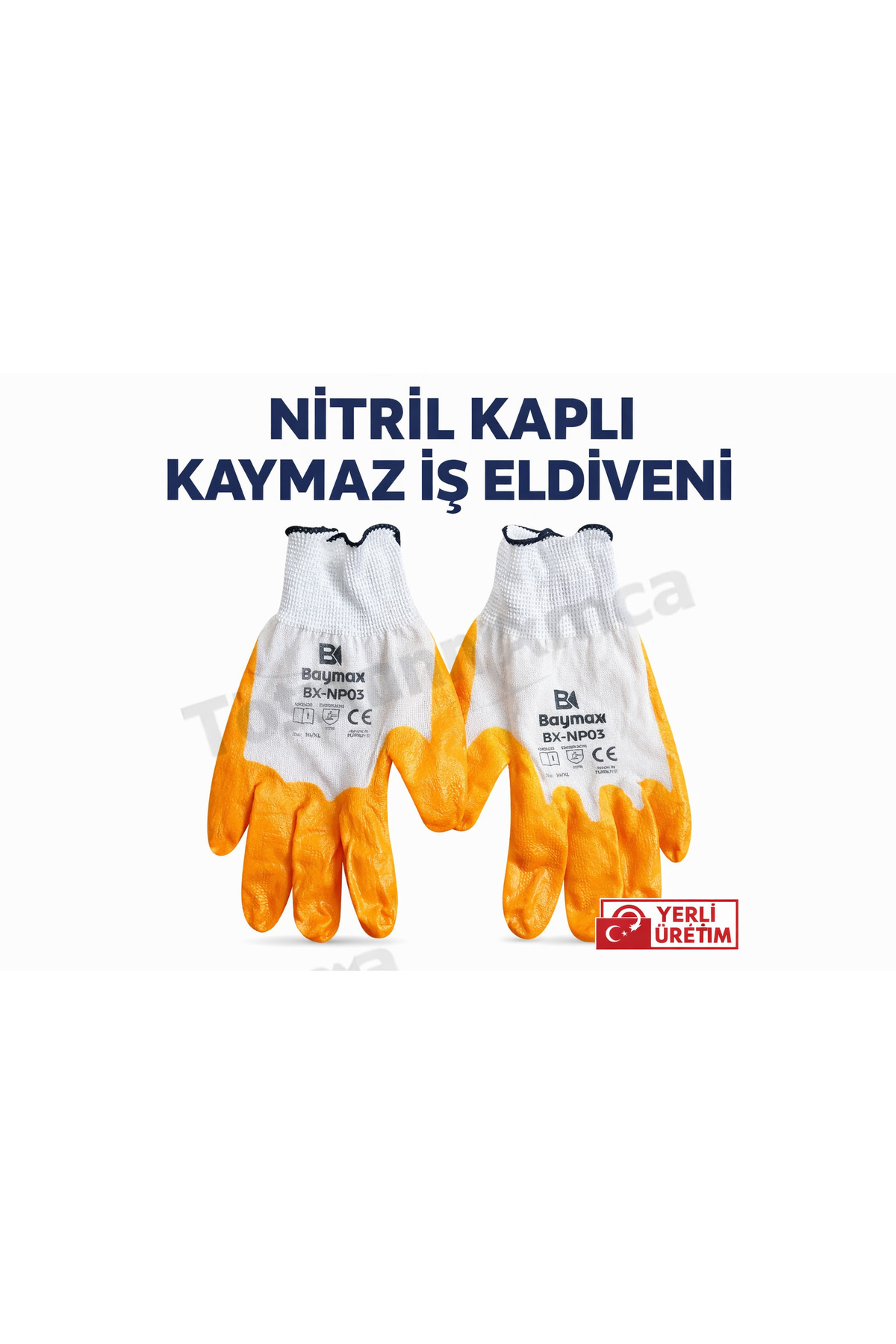 12 çift eldiven sarı iş eldiveni nitril kaplama ucuz mal değildir no:10 1