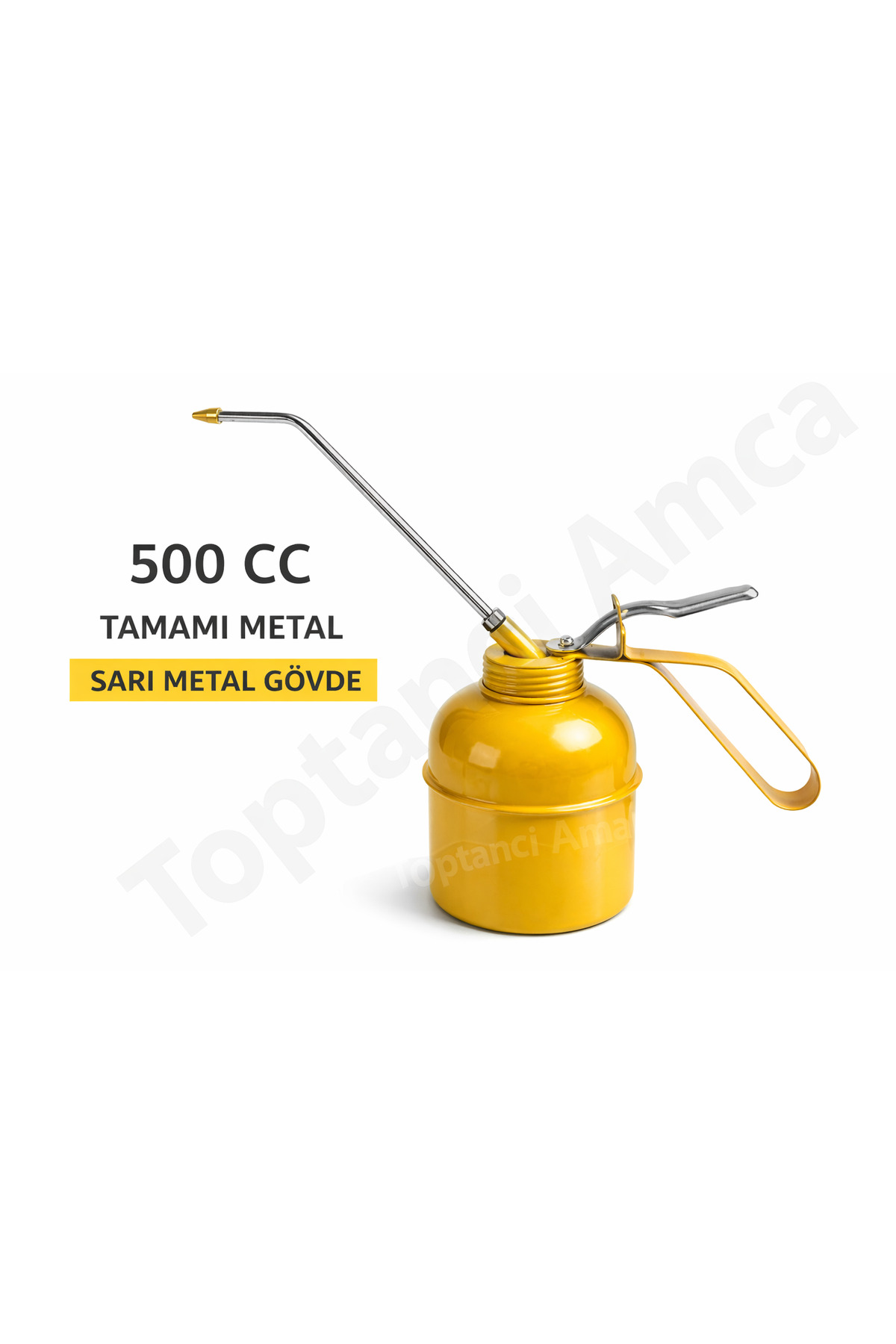 500 cc Tamamı Metal Sarı Yağdanlık – Uzun Borulu, Tetikli, Demonte Yapı 1