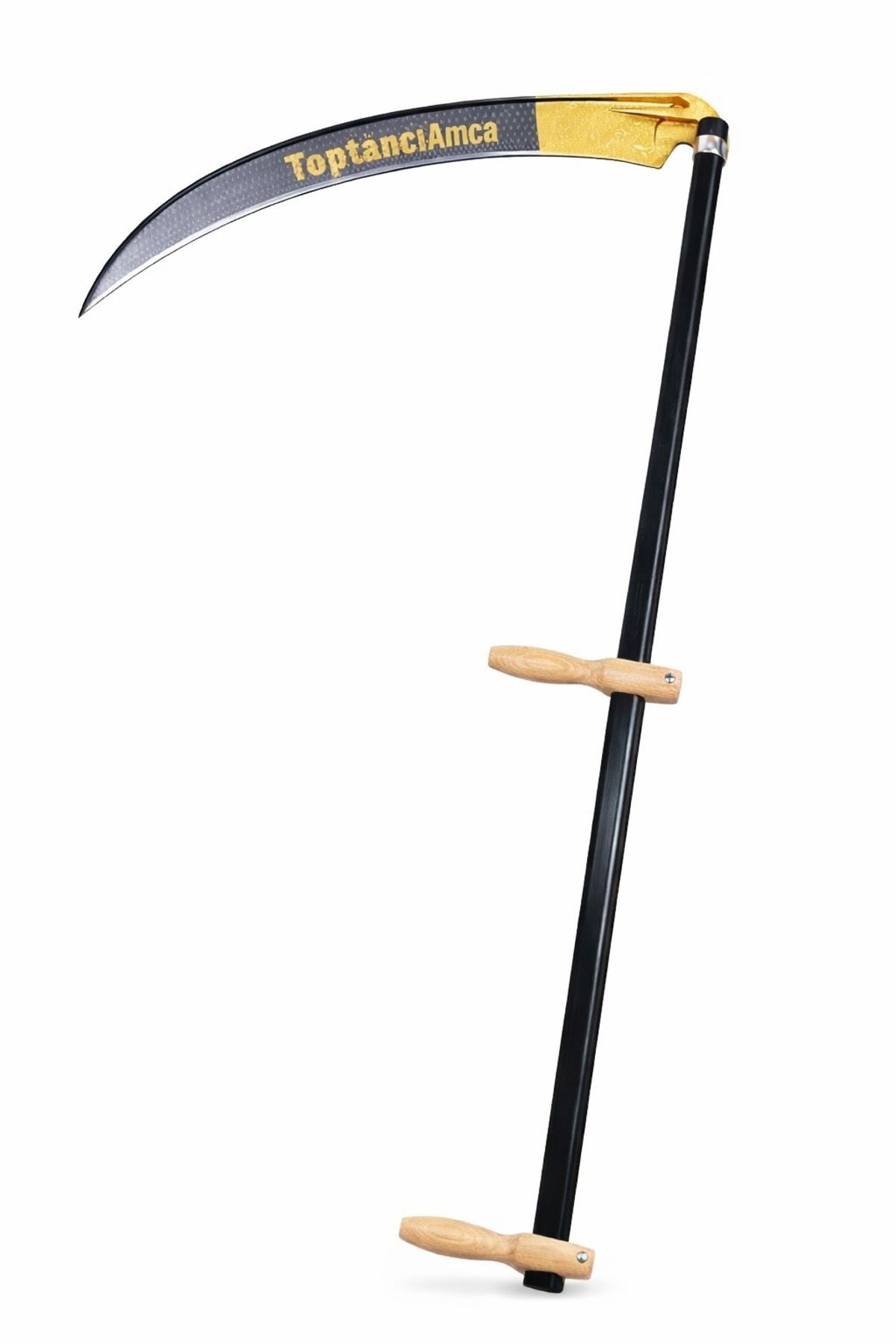 Yerli Üretim Demir Saplı Ahşap Tutacaklı Komple Tırpan – 160 cm Sap 80 cm Dövme Çelik Bıçak 4