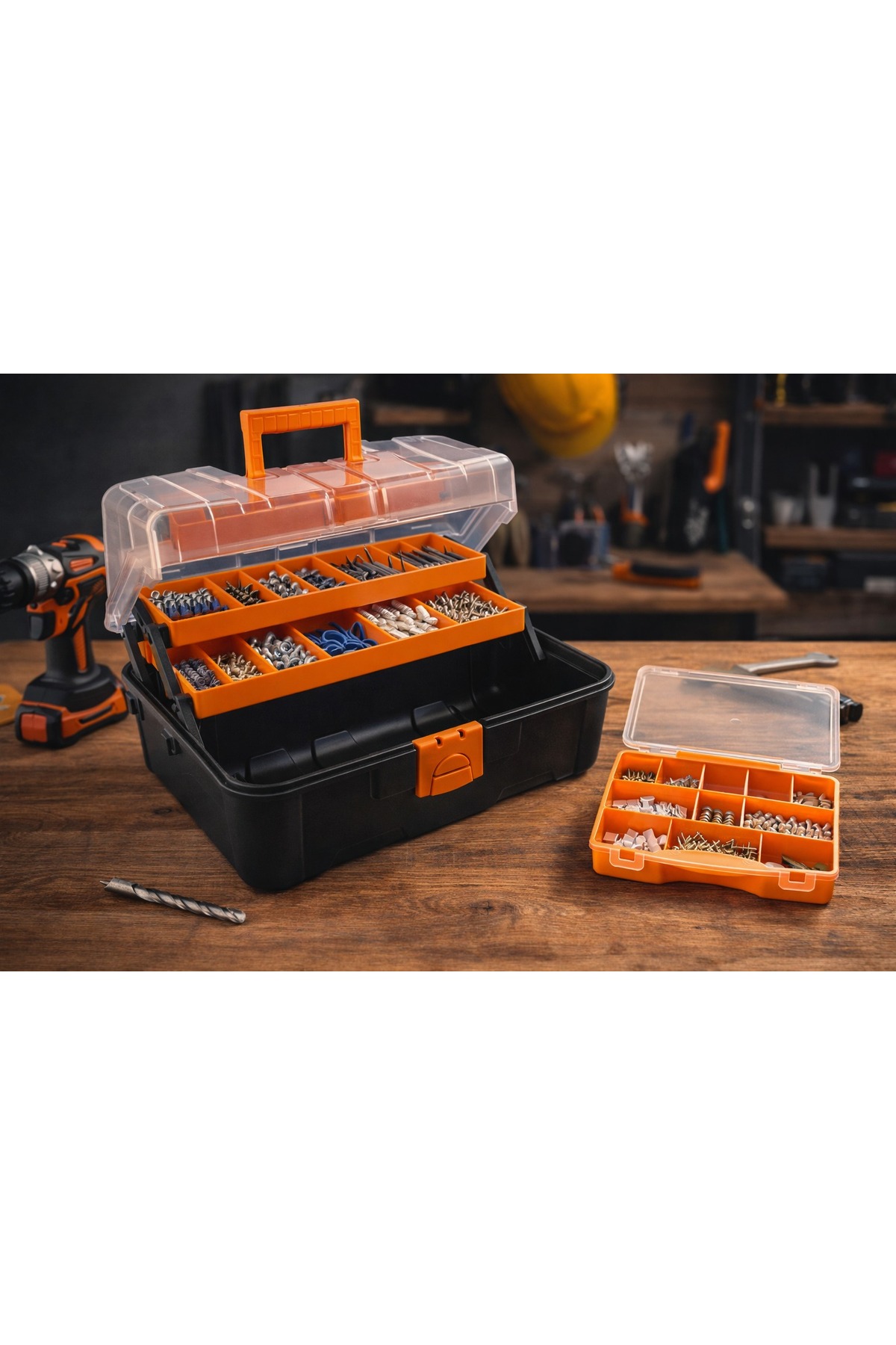 Balıkçı Çantası 2’li Organizer Set – 16” Raflı Takım Çantası + 10” Vidalık 1