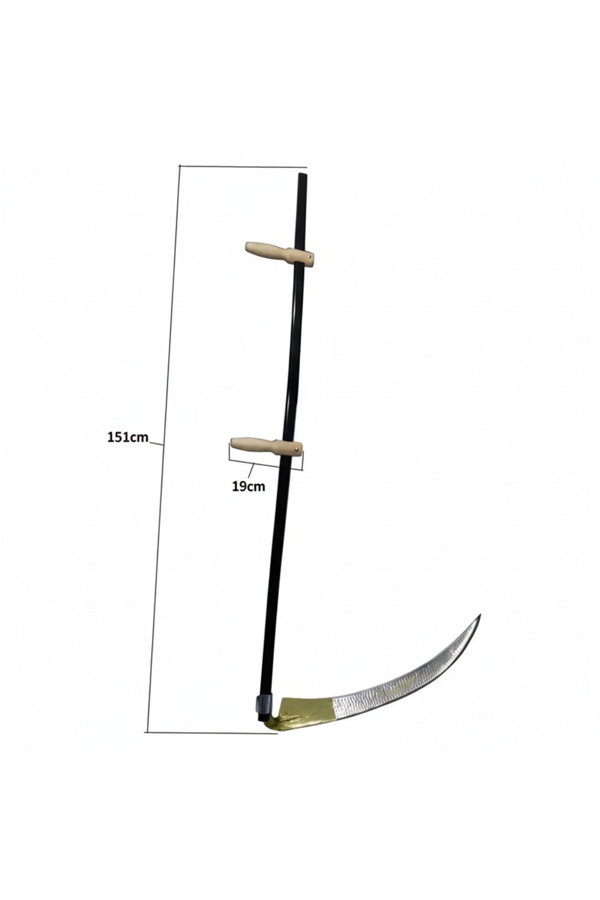 Ot Tırpanı Çelik Tırpan Komple Tırpan - Metal Saplı 6 Parça Set - Ahşap Elcik 70 cm 1