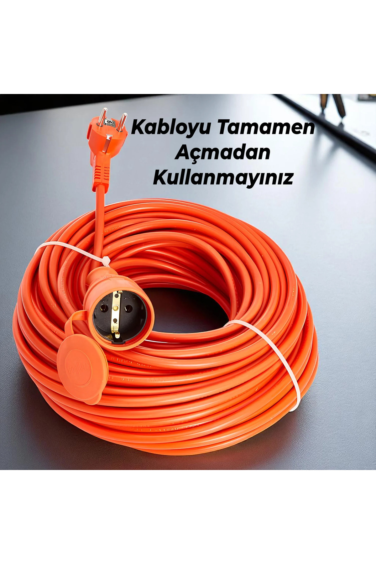 20 Metre Seyyar Uzatma Kablosu Suya Dayanıklı 3x2.5 mm² + 5'li Golyat Priz Çoğaltıcı Hediye Seti 3