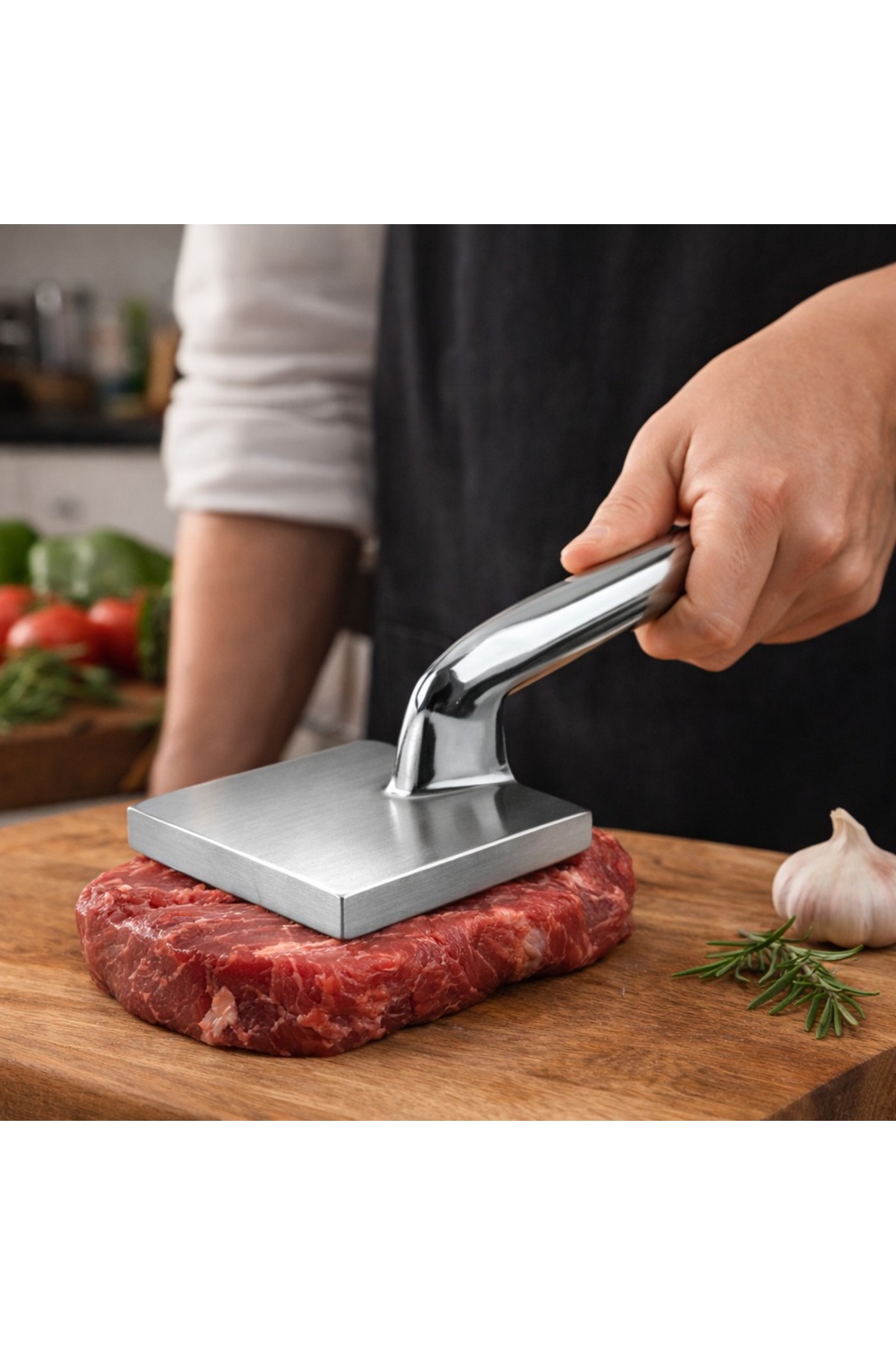 Çelik Et Döveceği 1450 g | Et Yumuşatma Tokmağı / Pirzola Demiri Paslanmaz Bursa Malı 2
