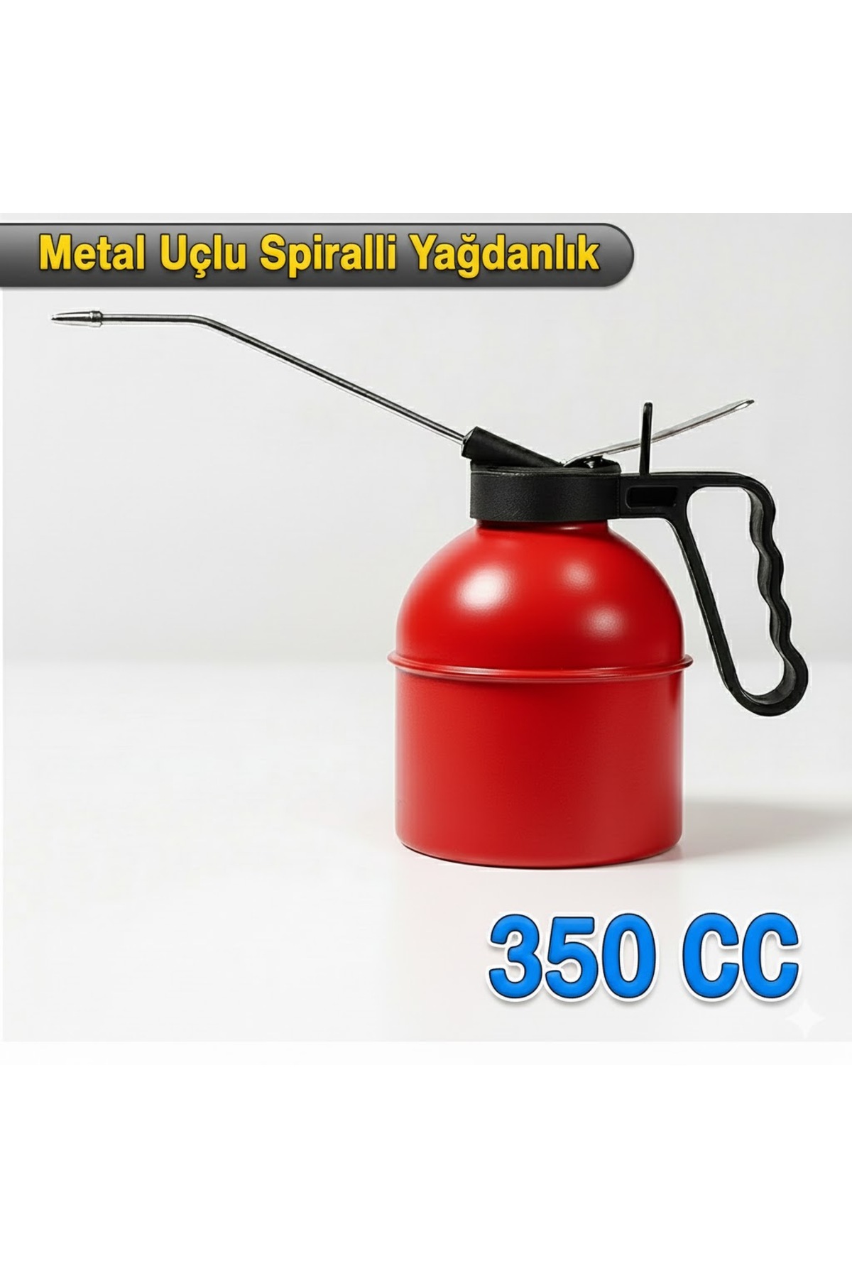 350 cc Araba Makine Atölye Yağdanlığı Spiralli Metal Gövdeli Yağdanlık Uçlu Spreyli Yağ Pompası