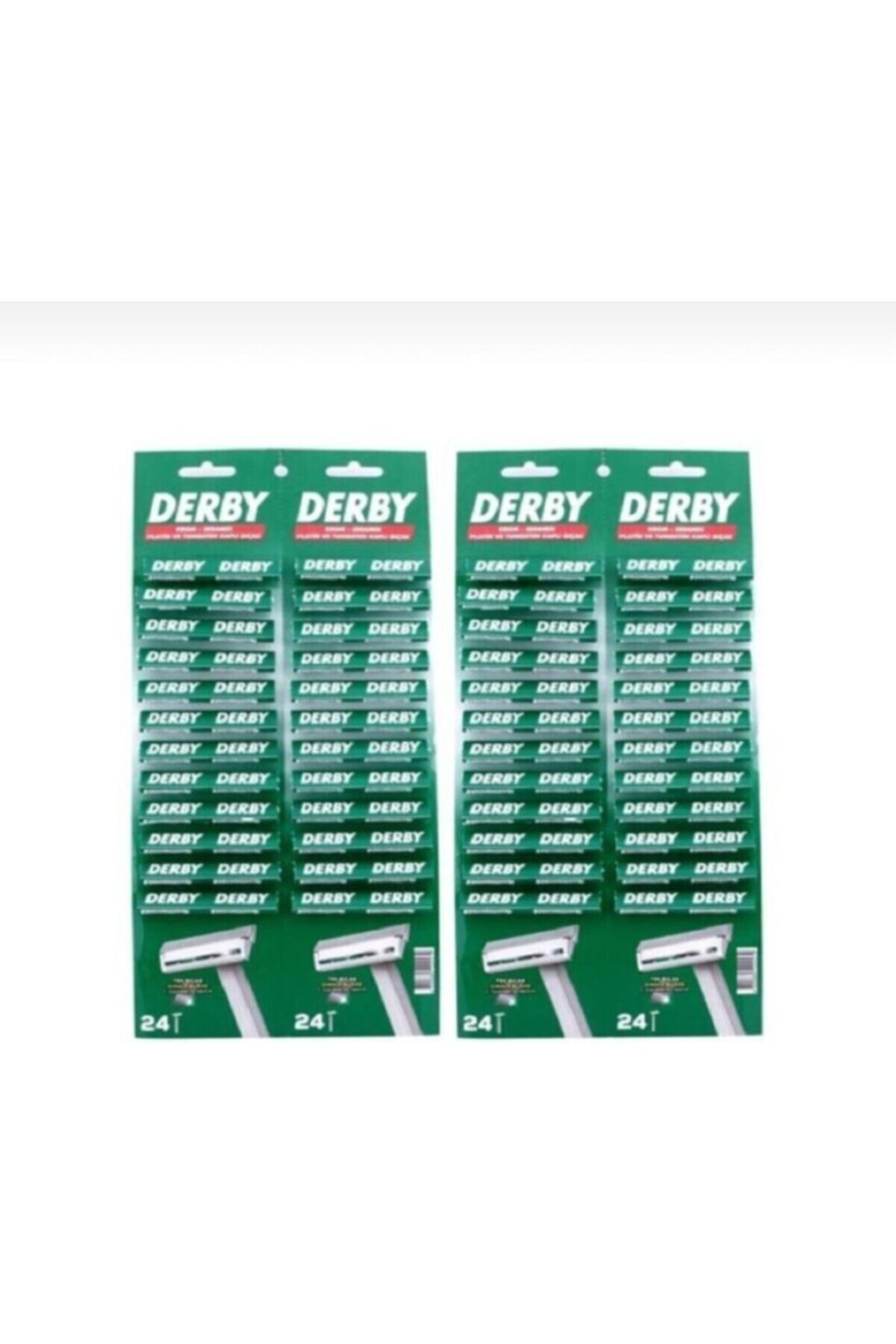 Derby Tek Bıçak Kartela Derby Jilet Saplı Jilet 96 Adet