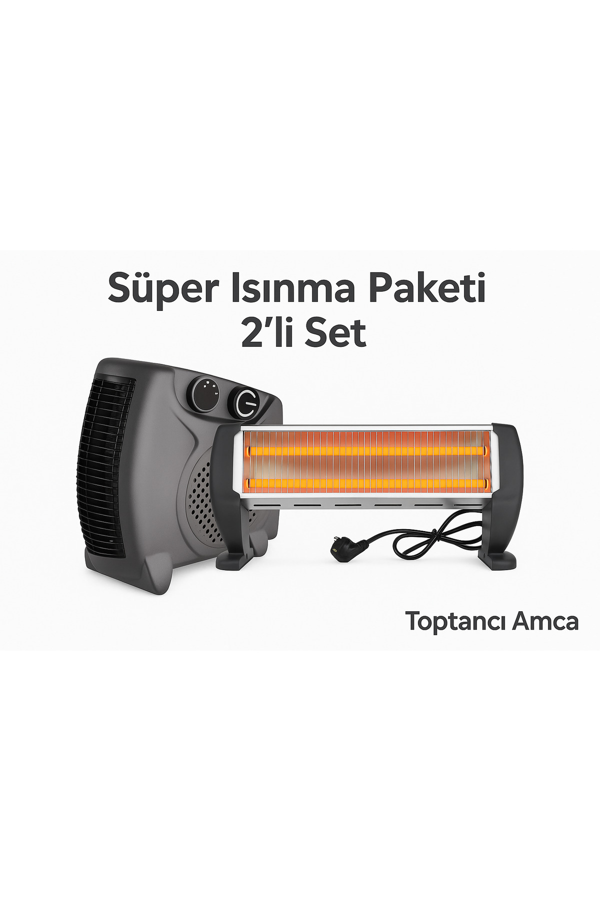 PF 20 2000W Fanlı Isıtıcı + CVS DN 2043 4 Çubuklu Quartz Sobası | Süper Isınma Paketi 2’li Set