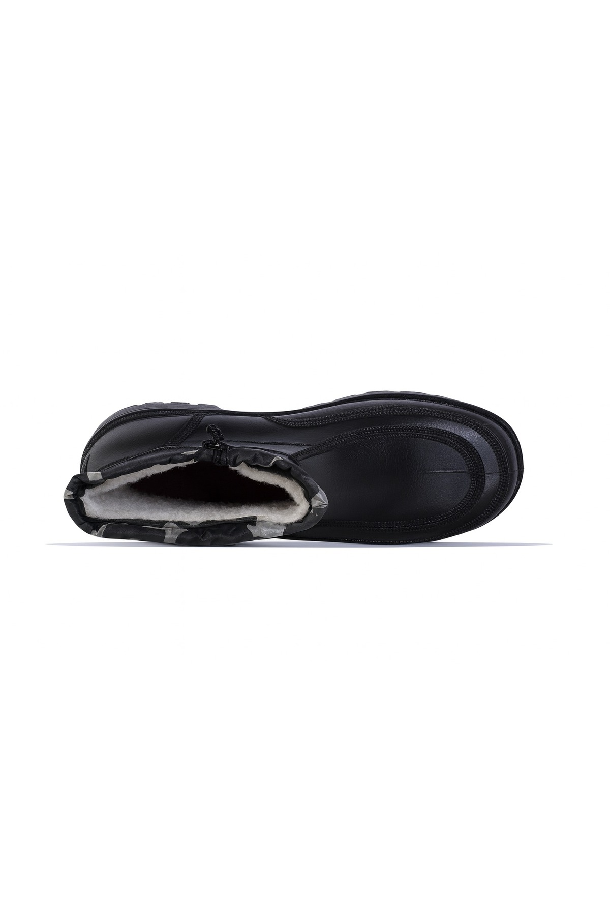 Çizme Kar Botu Lastik Erkek Bot Içi Kürklü Su Geçirmez Çizme Bot -15 Dereceye Kadar 4