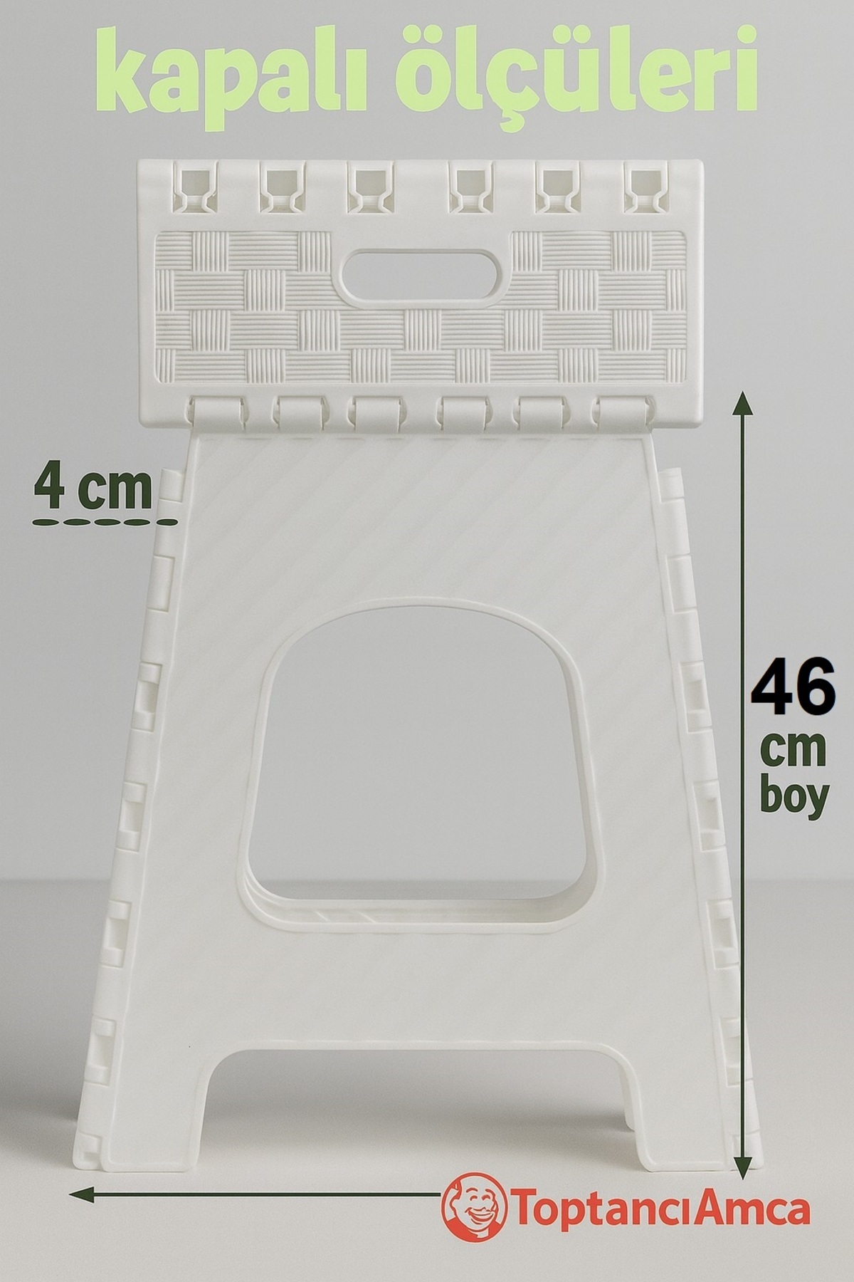 Taşınabilir Katlanır Saral 1.Kalite Tabure Büyük Boy Sandalye 45 cm yükseklik 4