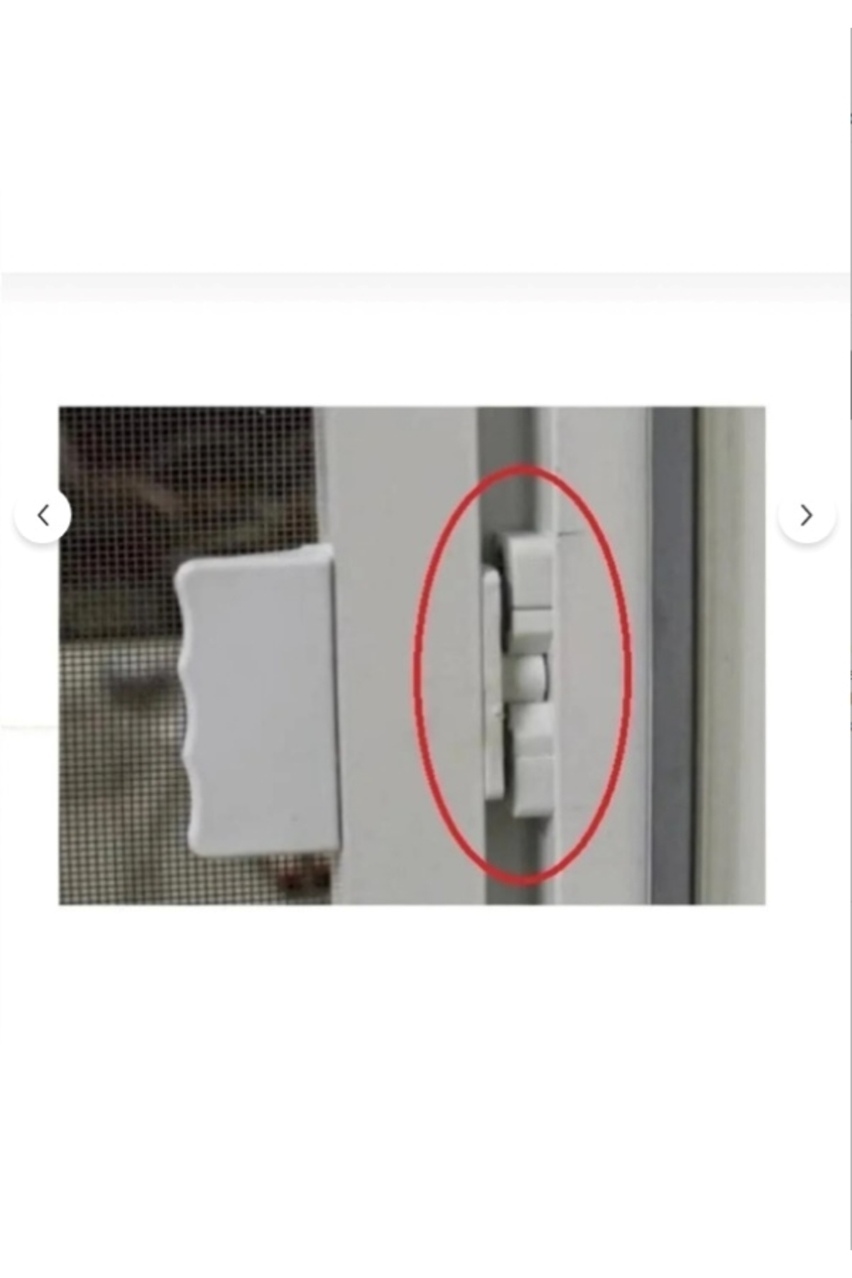 Pvc Sineklik Kapı Pencere Çıtçıt Kilit Beyaz 1 adet 2