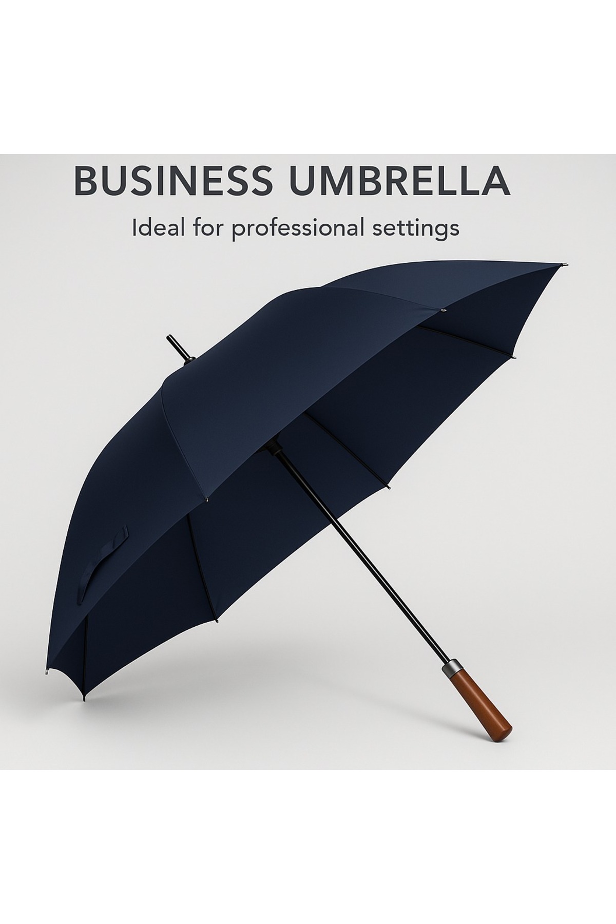 Protokol Şemsiyesi Business Umbrella Blue Mavi Premium Kılıflı Şemsiye 8 Telli 1