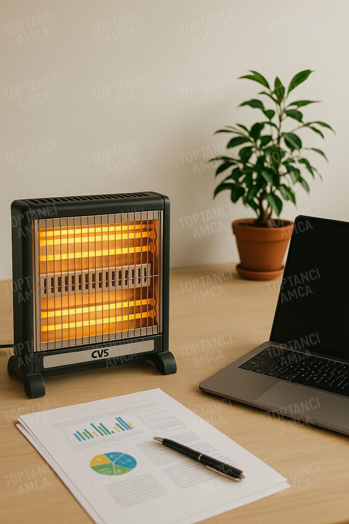 Elektrikli Soba Elektirikli Isıtıcı 1000 W Şömine Tipi Quartz YENİ AZ ENERJİ 30x50 cm 4