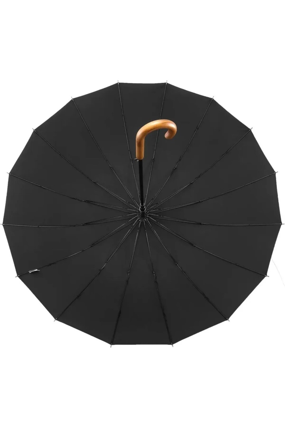 Protokol Şemsiyesi Business Umbrella Black Özel İşlenmiş Ağaç Saplı Premium Kılıflı Şemsiye 2