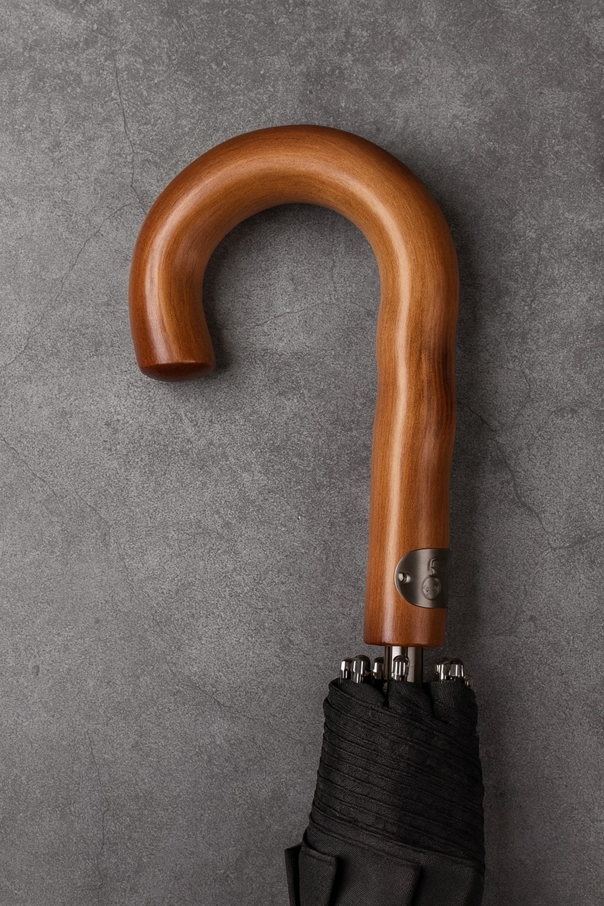 Teflon Saplı Özel Yapım İmzalı Seri premium şemsiye gerçek ağaç saplı kılıflı 135 cm çap çift kat 4