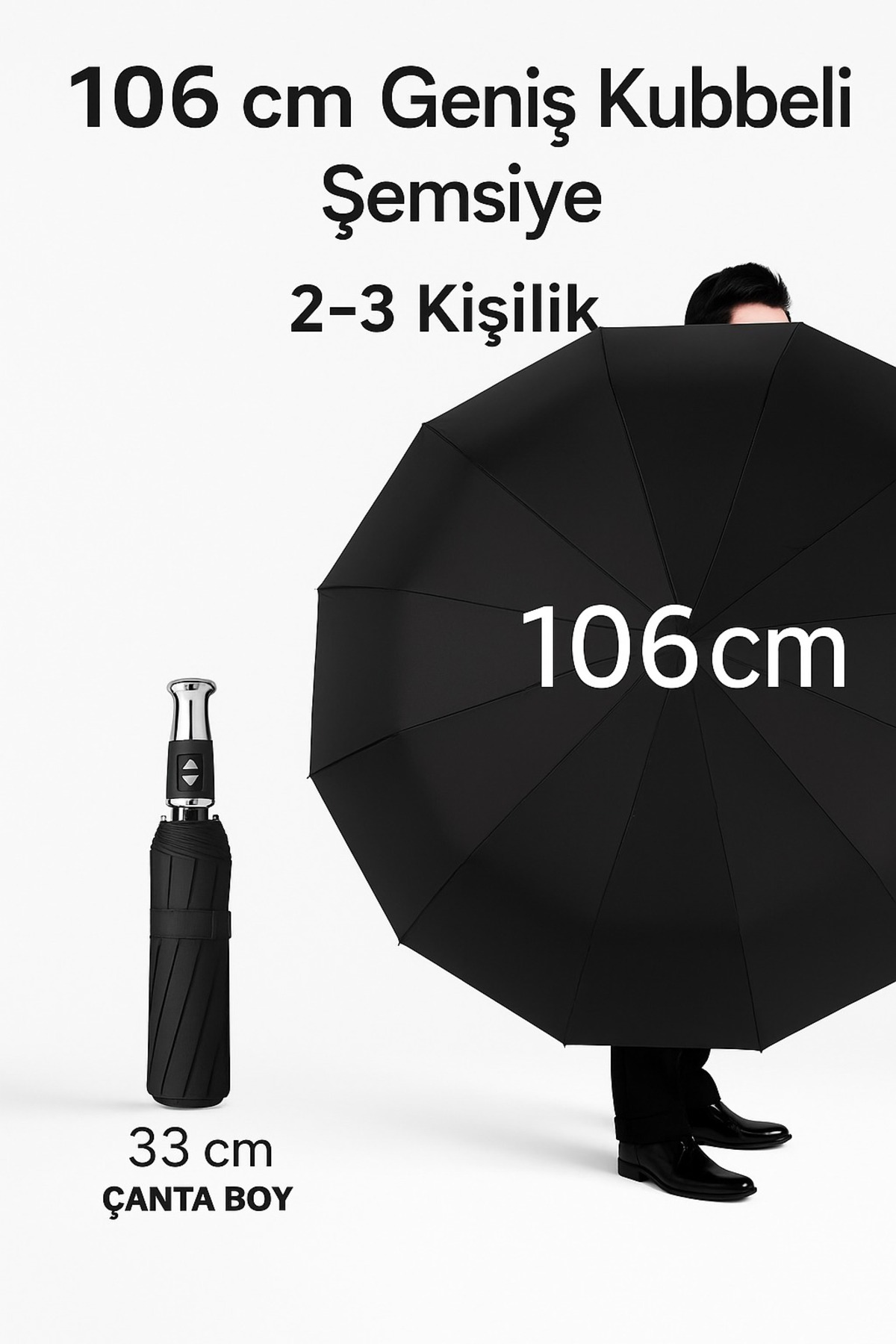 TAM OTOMATİK ŞEMSİYE ROLL ROYCE MODEL 10 FİBER ÇİFT TELLİ RÜZGARDA KIRILMAZ ŞEMSİYE 4