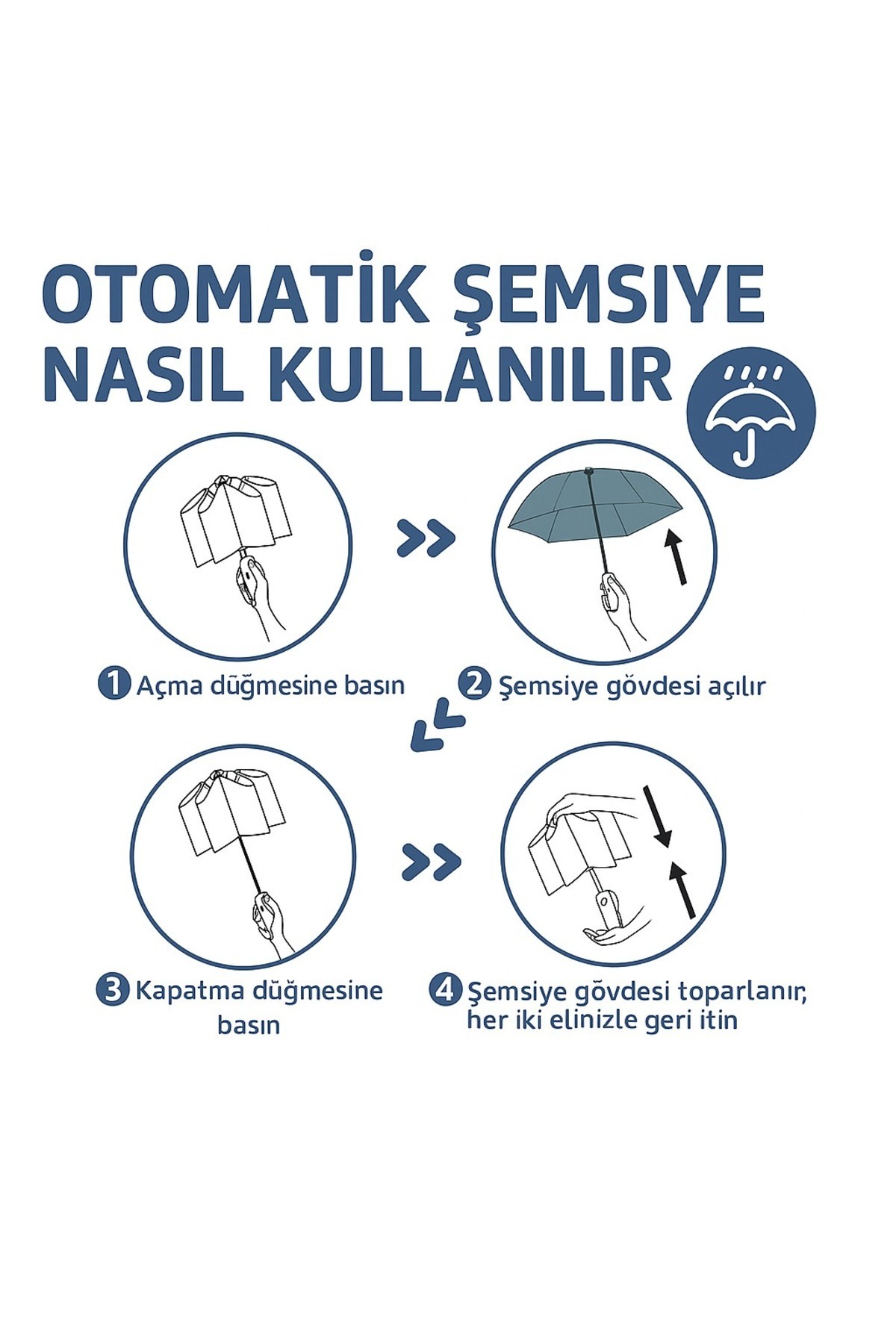 Tam otomatik katlanır kanca kolu taşınabilir şemsiye güneşlik ve UV koruma yağmur geçirmez Siyah 5