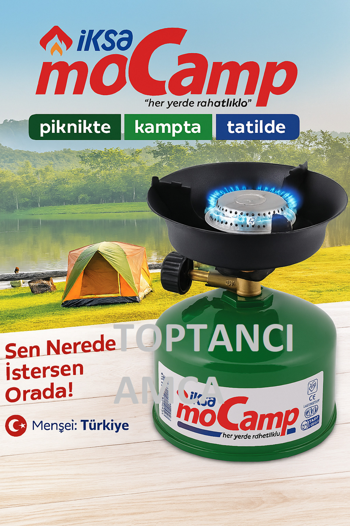 Kamp Ocağı – Portatif, Hafif 400 gr, Piknik ve Outdoor Taşınabilir Gaz Ocağı Dolu Gönderilir 3