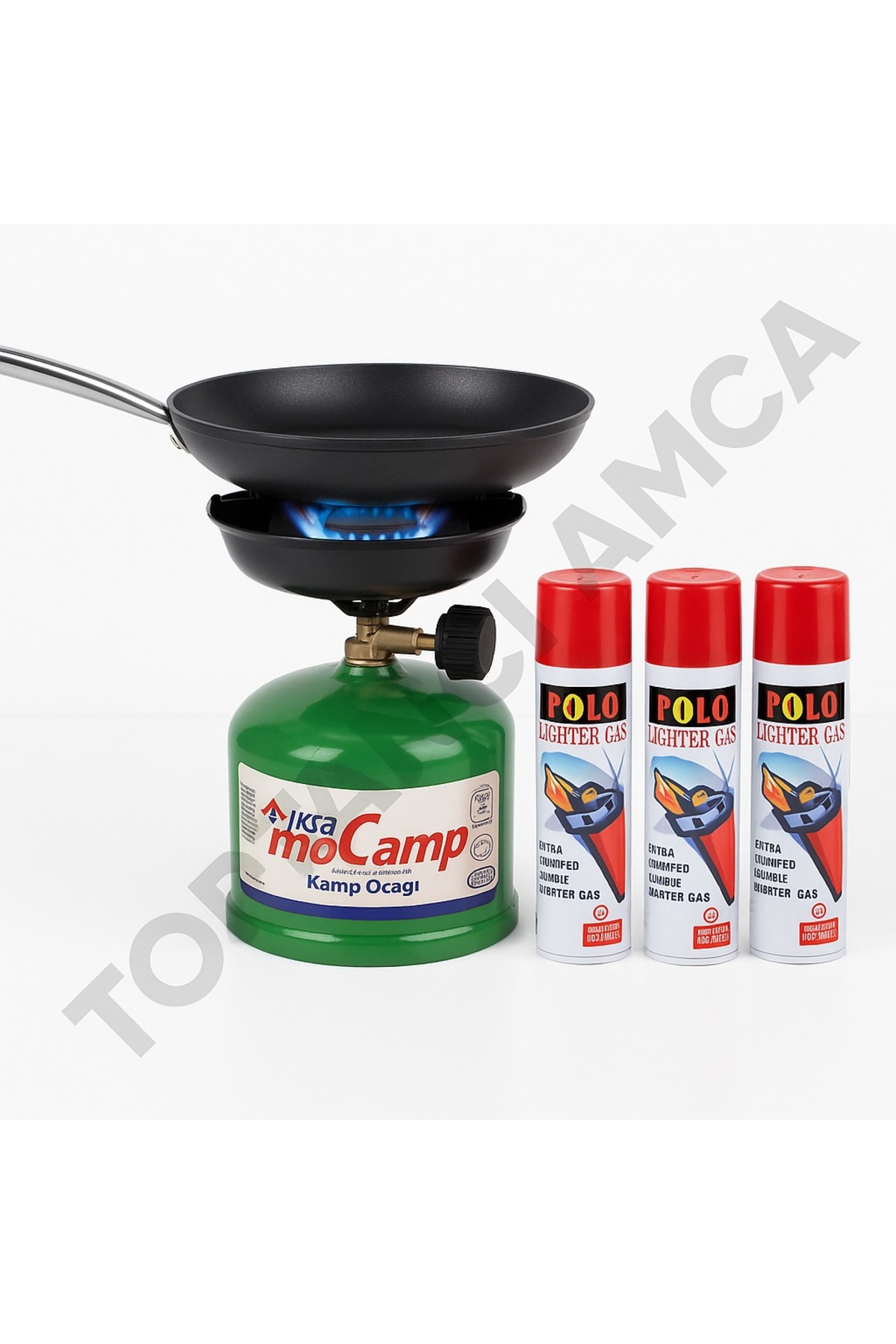 Mocamp Çakmak Gazlı Kamp Ocağı Kamp Mutfağı + 3 Çakmak Gazı (9 Saat) 3