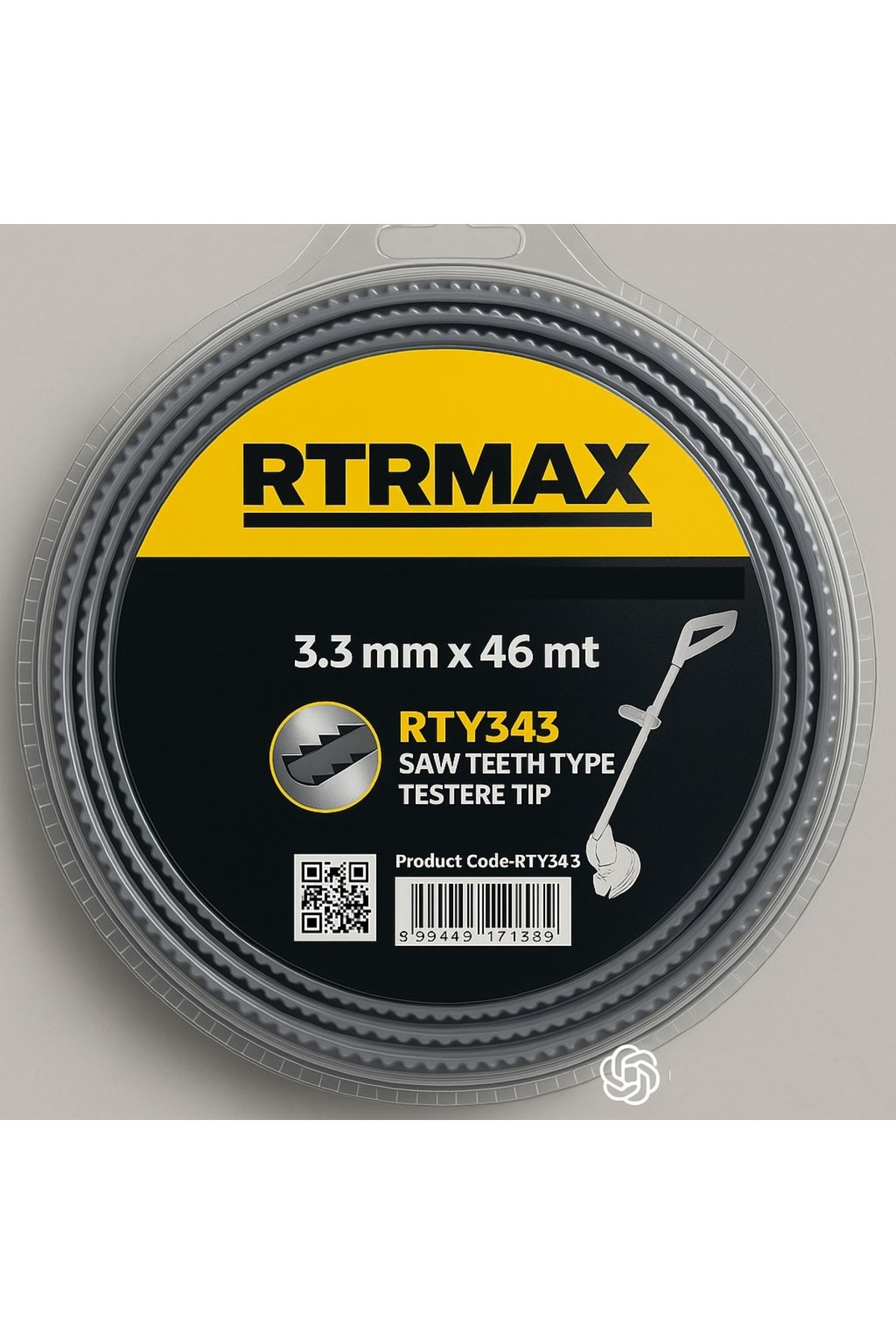 OT BİÇME SETİ MİSİNE GÖZLÜK TIRTIKLI MİSİNE 1.SINIF MİSİNE 46M 3.3MM RTY343 4