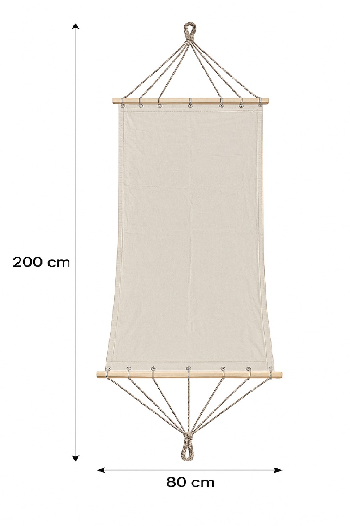 Kumaş Hamak Tek Kişilik Salıncak Hamak 200 x 80 cm 300 KG Taşıma Kapasiteli ( 6m bağlama ipli) 2
