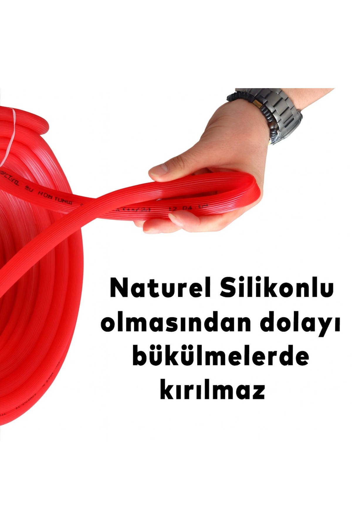 Silikonlu Bahçe Hortumu + Ayarlı Fıskiye Tabancası Seti – 20 Metre | 1/2 inç 4