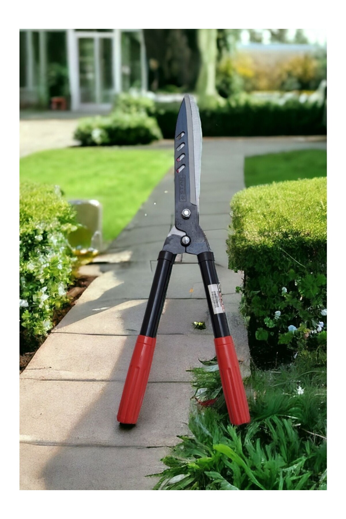 Profesyonel Çelik Gövdeli Ergonomik Çim Makası – 30 cm Kesim Genişliği | Bahçe Makası 3