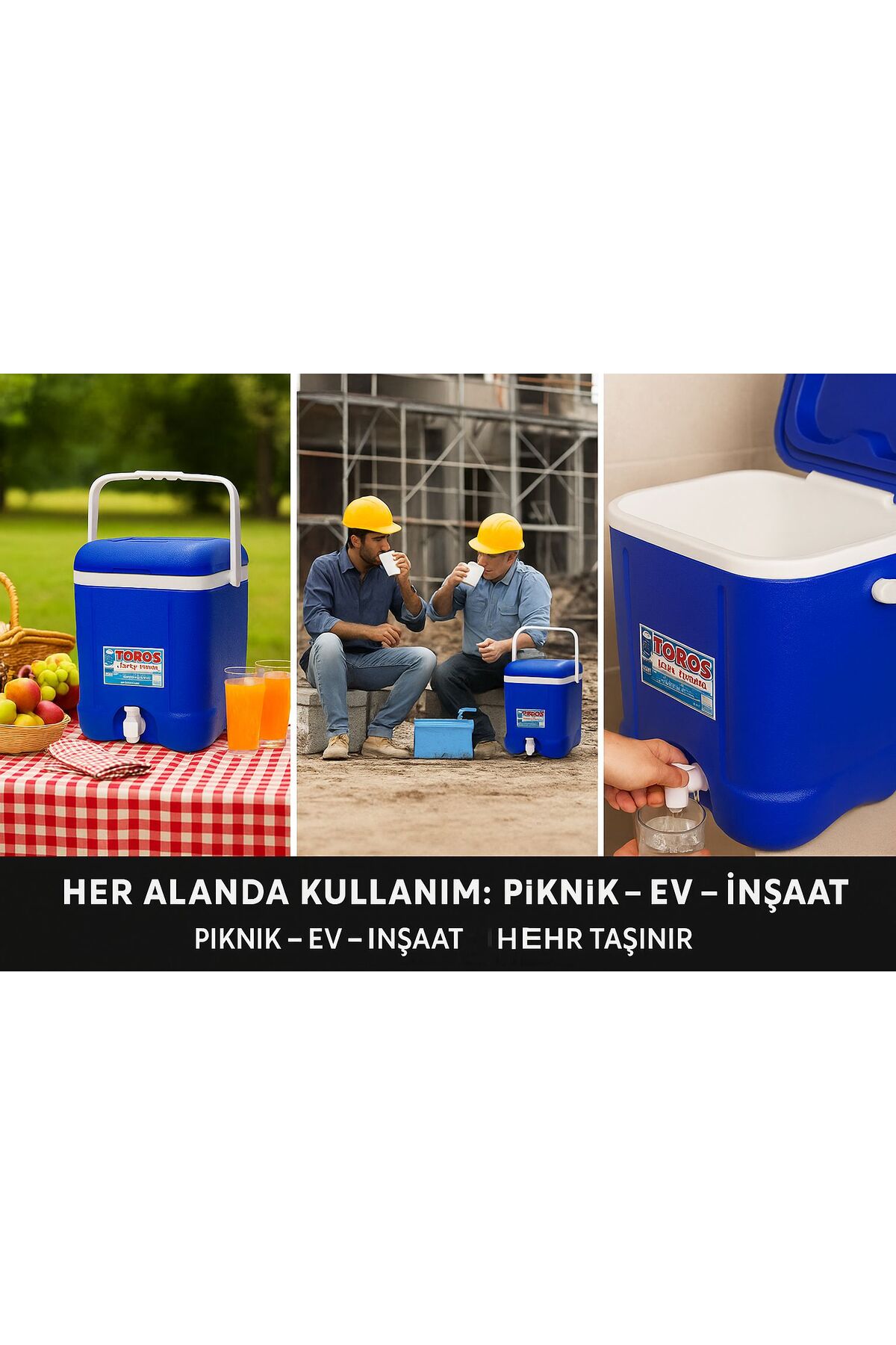 TOROS 20 LT MUSLUKLU TERMOS KARE TERMOS – GÜN BOYU SICAK & SOĞUK KORUMA! 2