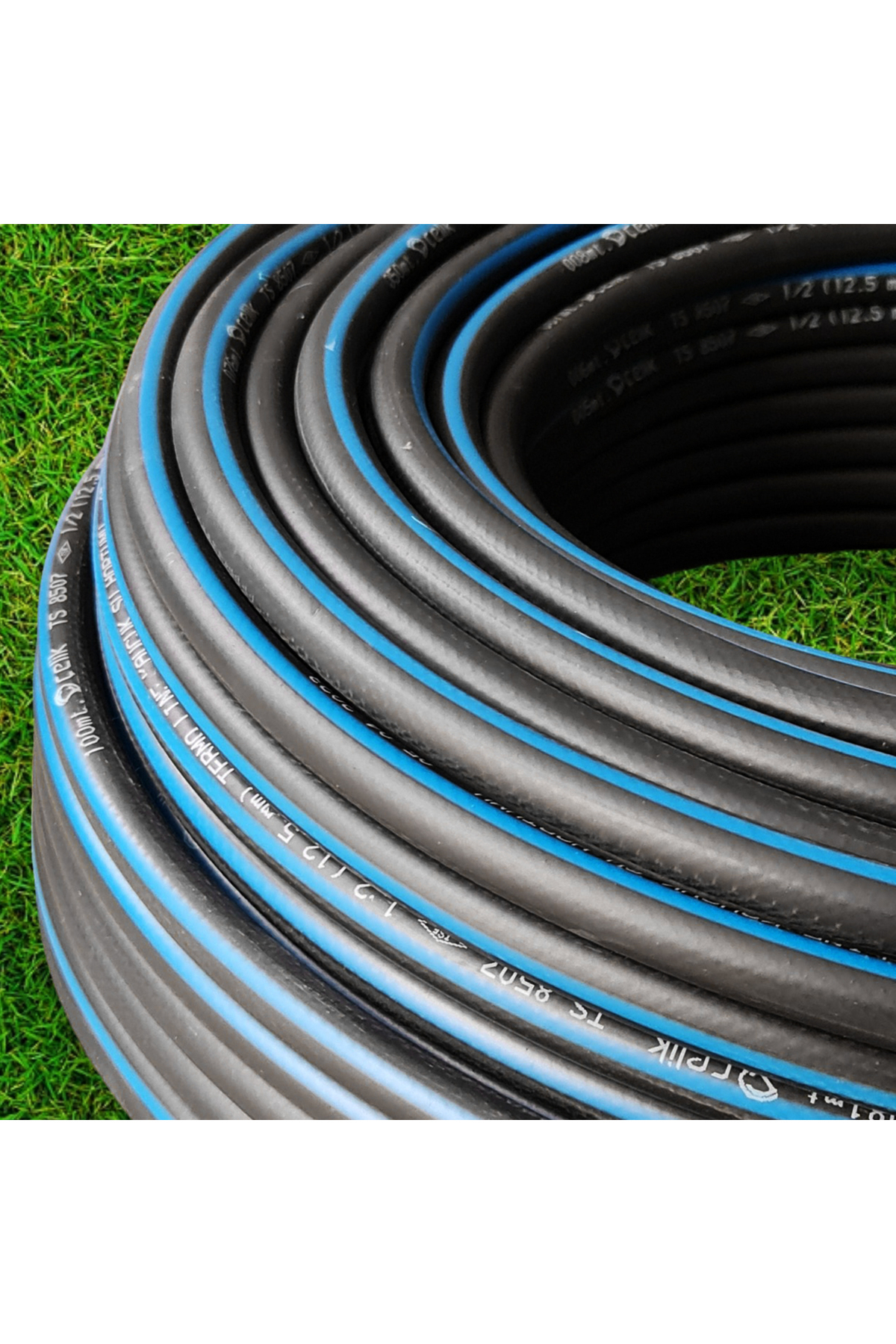 Termo Kauçuklu Bahçe Hortumu 50 Metre Dayanıklı 3 Katlı Sağlam Su Sulama Yıkama Hortum 12.5 mm 1/2" 5