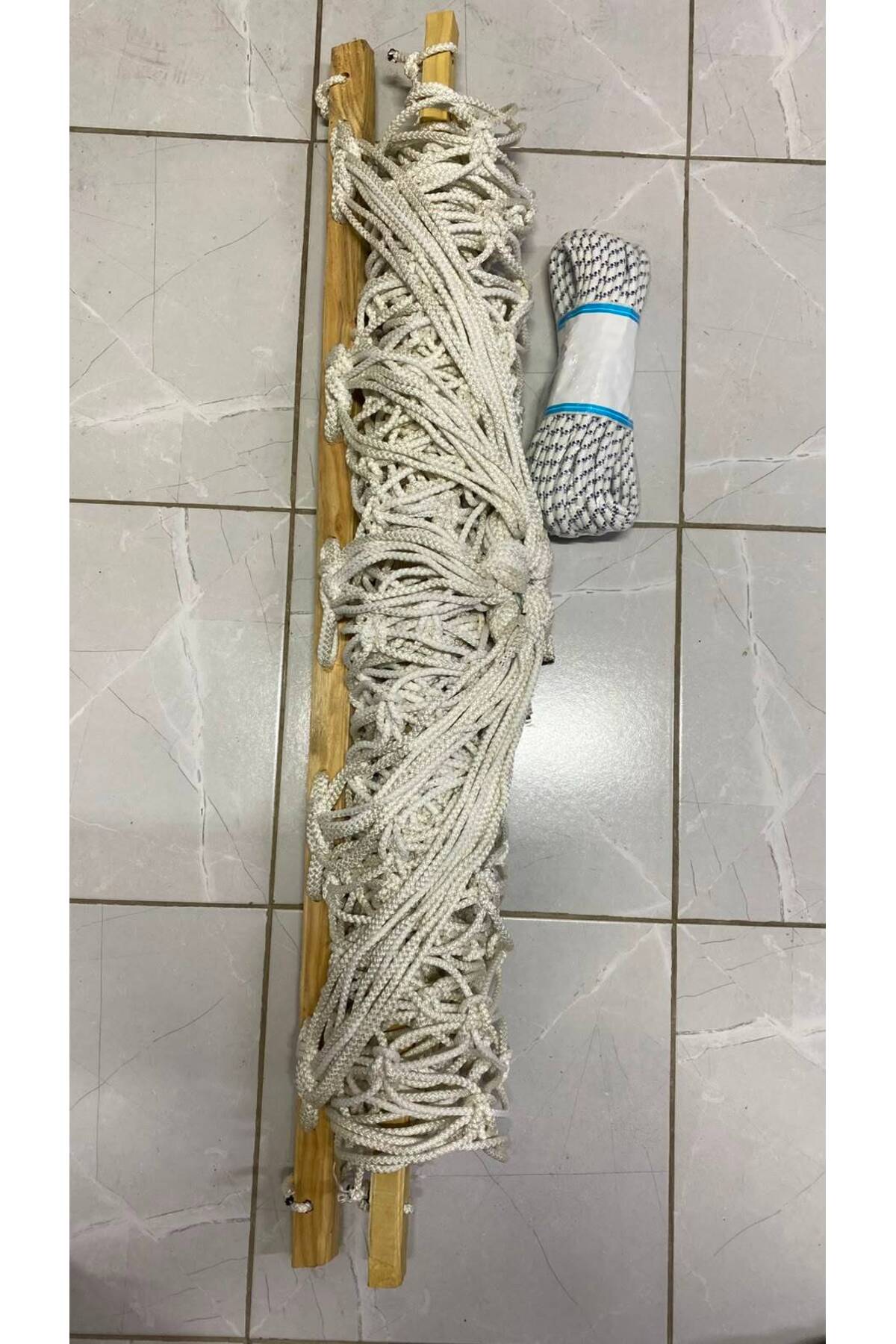 Makrome Salıncak Hamak El Örmesi Çift Katlı Tek Kişilik En 85 cm Boy 1.80 Taşıma ipli 200 kg 4