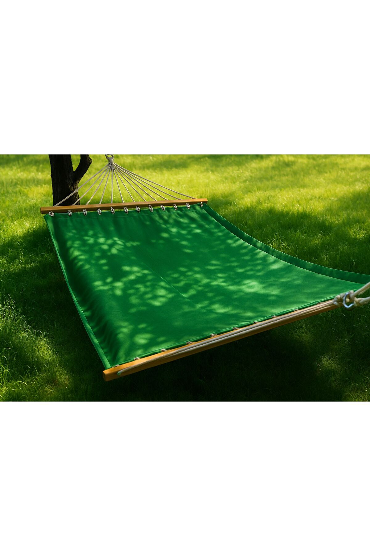 Çift Kişilik Kumaş Hamak Salıncak Pamuklu Kumaş bağlama ipli 300 kg 120 x 190 cm 2